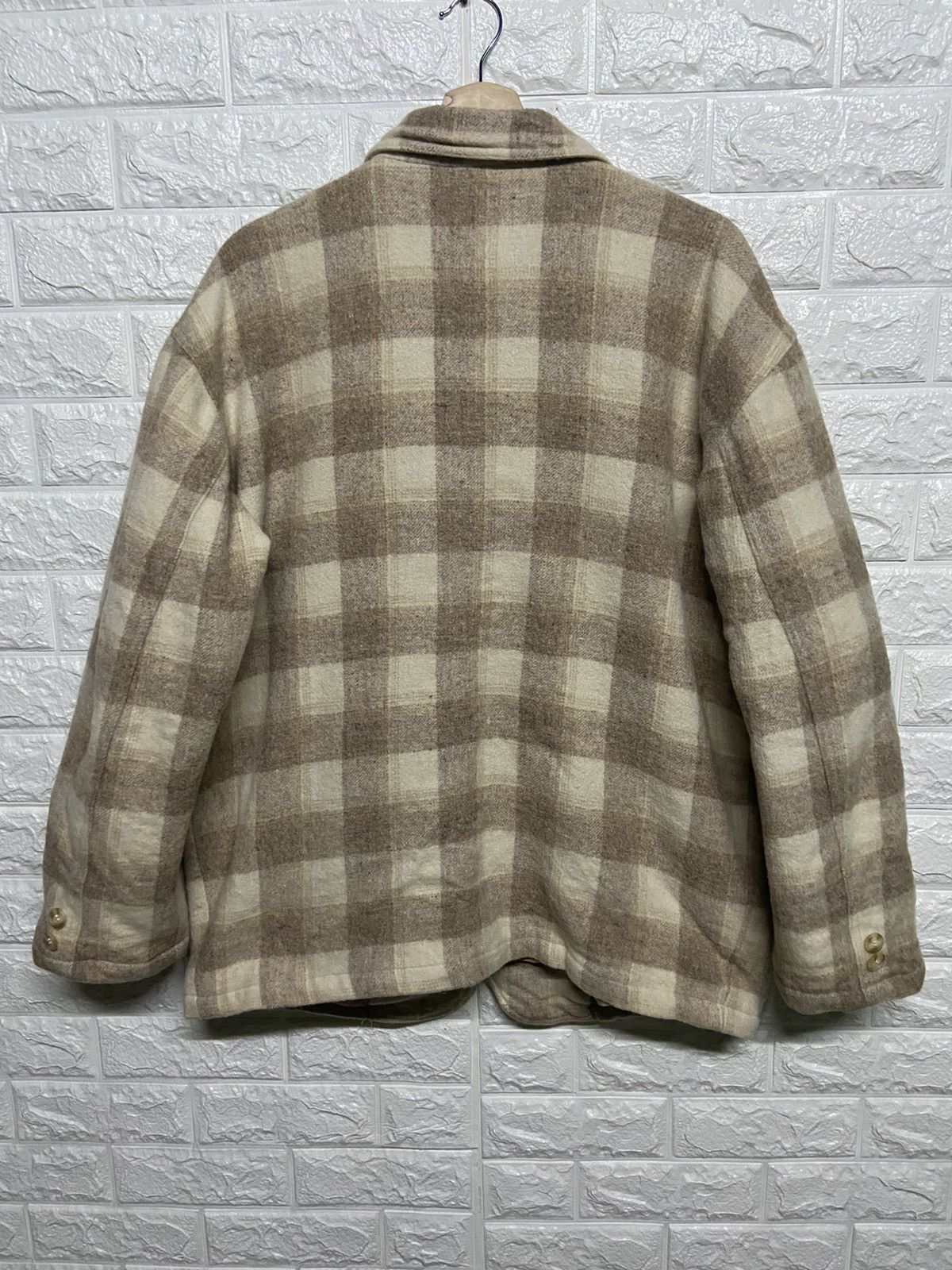 Flannel Vintage Maneaver Checkered Button Up Wool Flannel Jacket Size US L / EU 52-54 / 3 - 2 Thumbnail