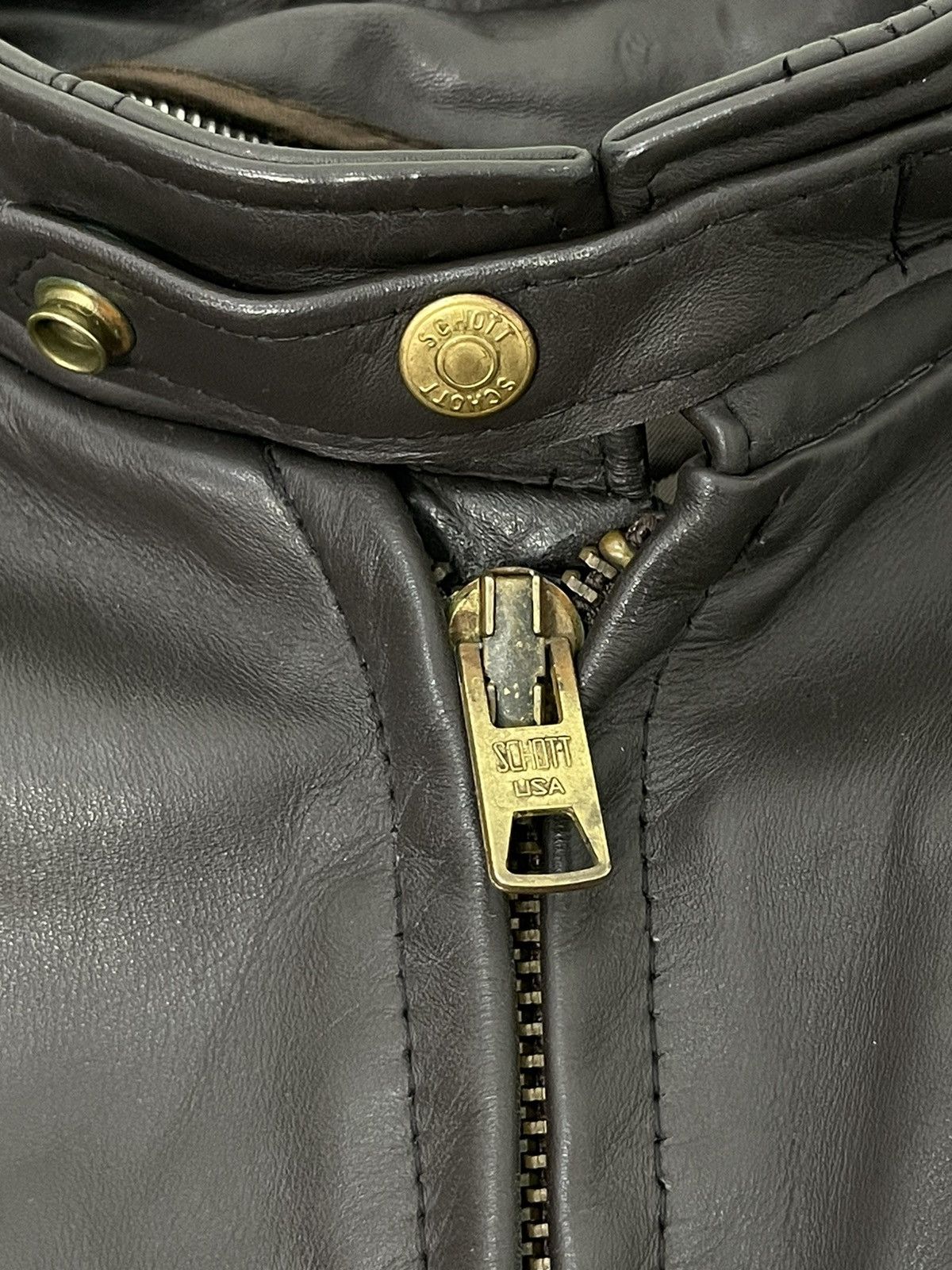 Schott Schott USA Cafe Racer Leather Jacket Made in USA 1🟦 Size US S / EU 44-46 / 1 - 16 Thumbnail