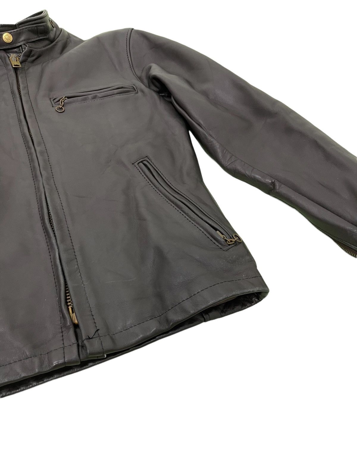 Schott Schott USA Cafe Racer Leather Jacket Made in USA 1🟦 Size US S / EU 44-46 / 1 - 5 Thumbnail