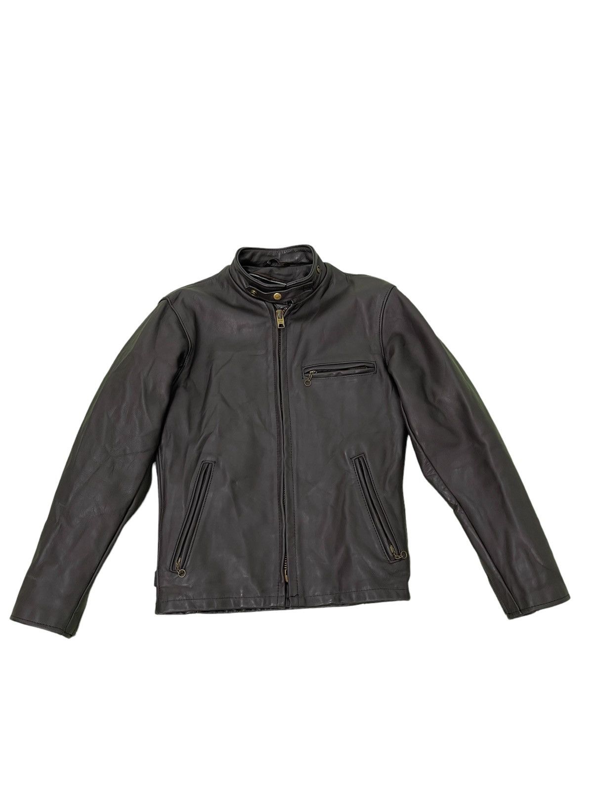 Schott Schott USA Cafe Racer Leather Jacket Made in USA 1🟦 Size US S / EU 44-46 / 1 - 2 Thumbnail