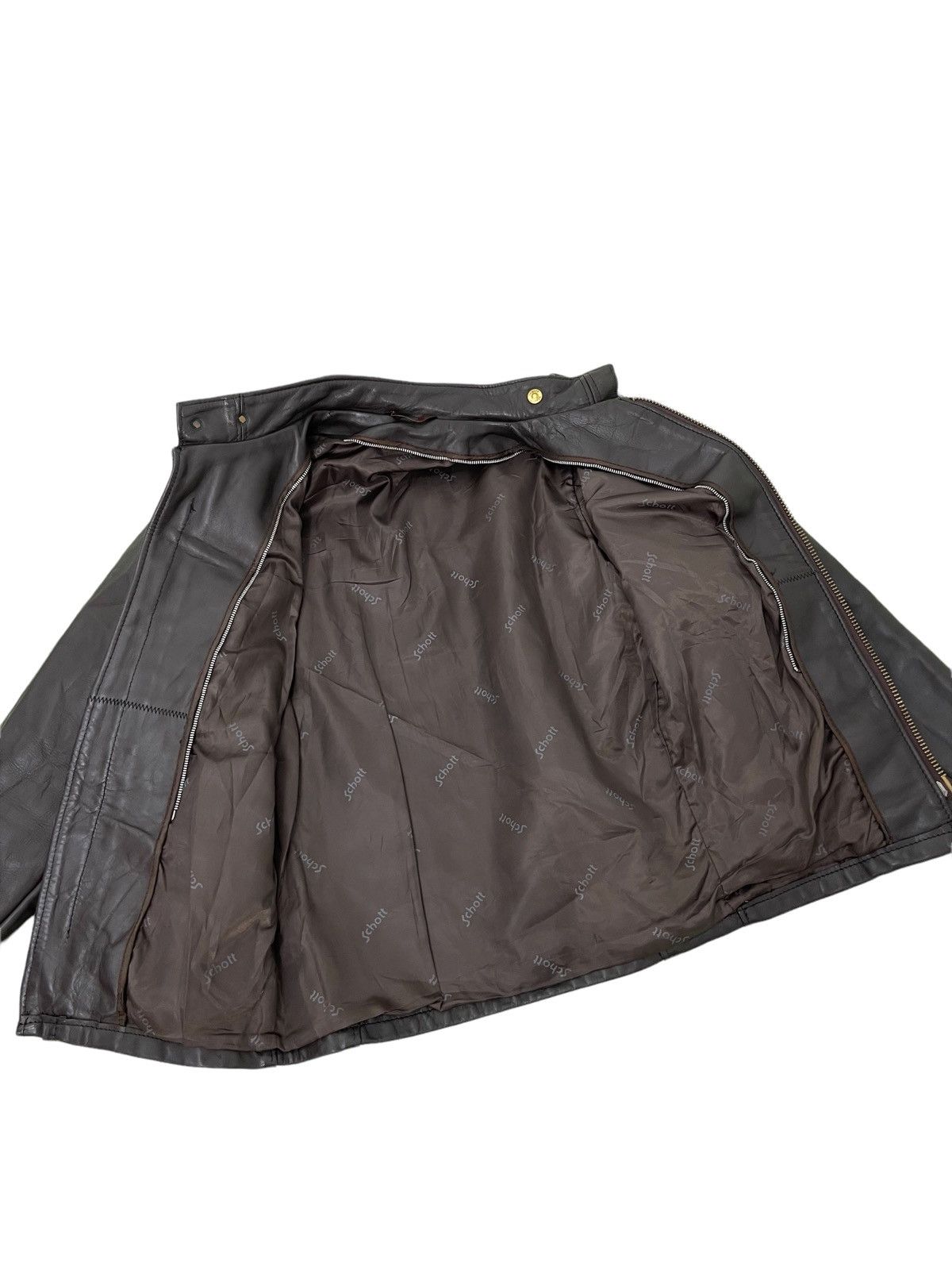 Schott Schott USA Cafe Racer Leather Jacket Made in USA 1🟦 Size US S / EU 44-46 / 1 - 8 Thumbnail