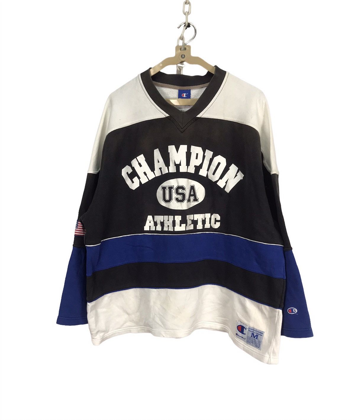 Champion × Vintage Champion usa athletic patchwork beggie sweatshirt Size US XL / EU 56 / 4 - 1 Thumbnail