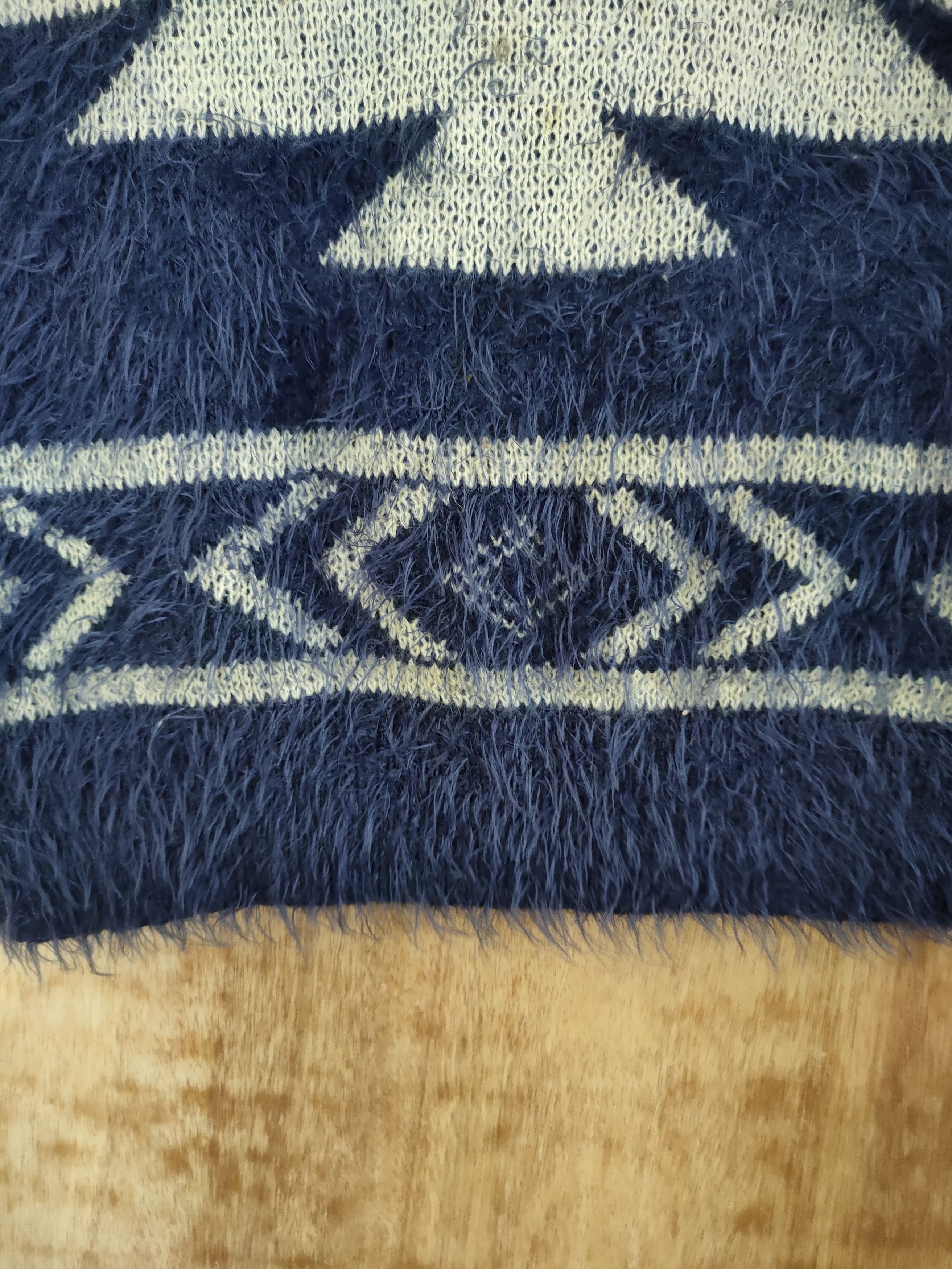 Vintage DL Revo Mohair fur navajo art sweatshirt knitwear #46-386 Size US S / EU 44-46 / 1 - 8 Thumbnail