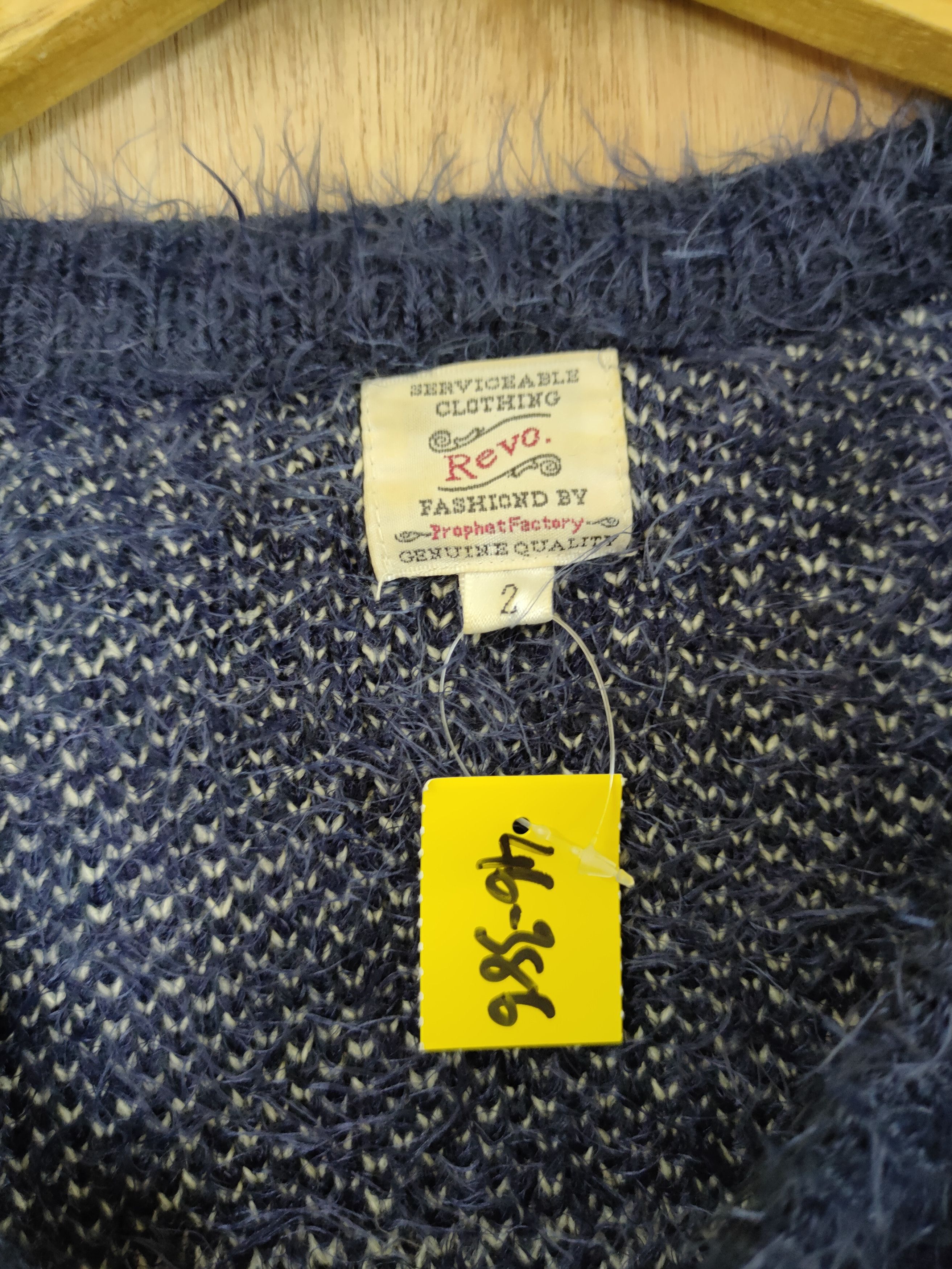 Vintage DL Revo Mohair fur navajo art sweatshirt knitwear #46-386 Size US S / EU 44-46 / 1 - 5 Thumbnail