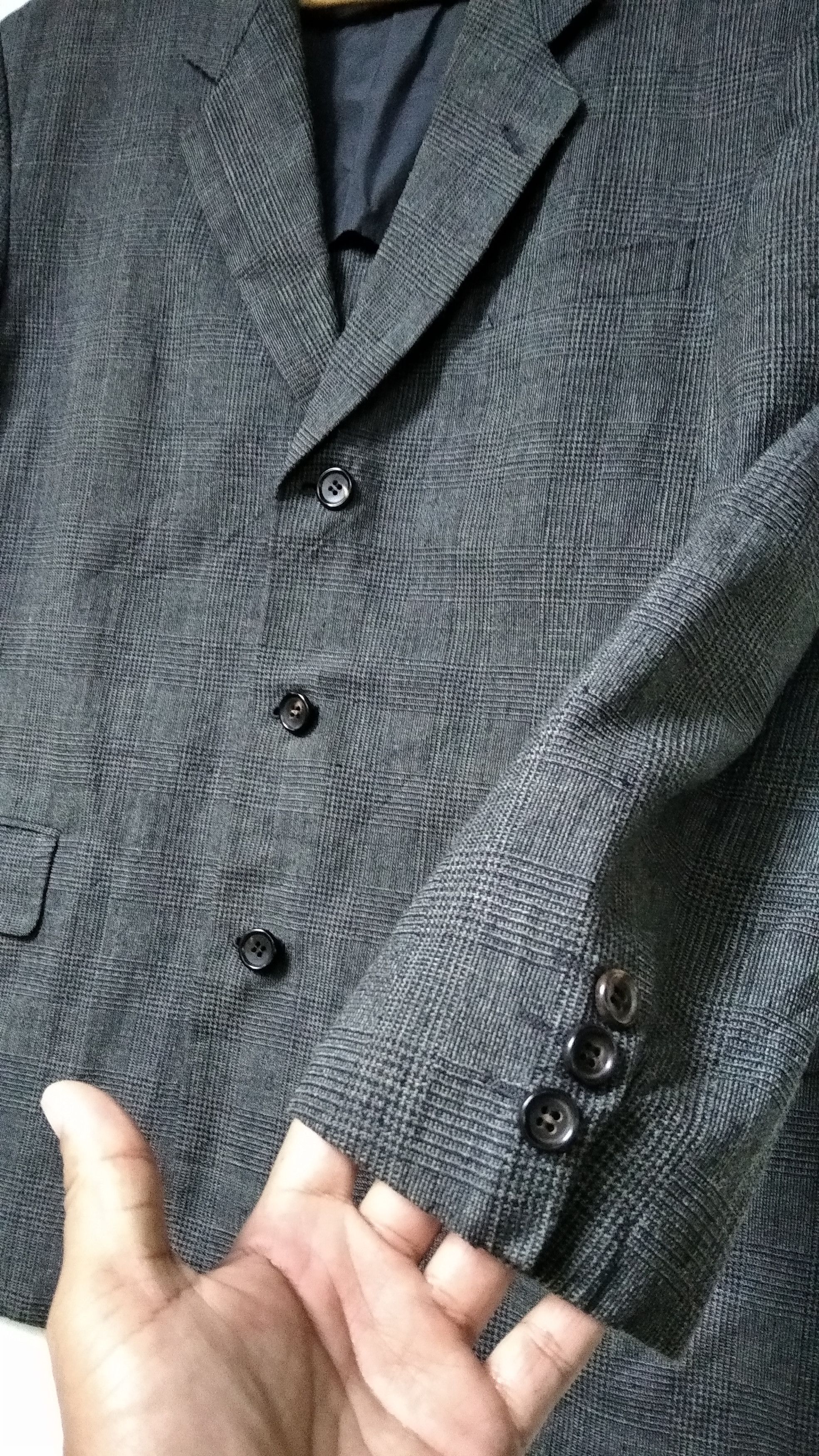 Comme des Garcons Homme × Junya Watanabe × Vintage Vintage94 Comme Des Garcons Junya Watanabe Chekered Blazer Size 38R - 4 Thumbnail