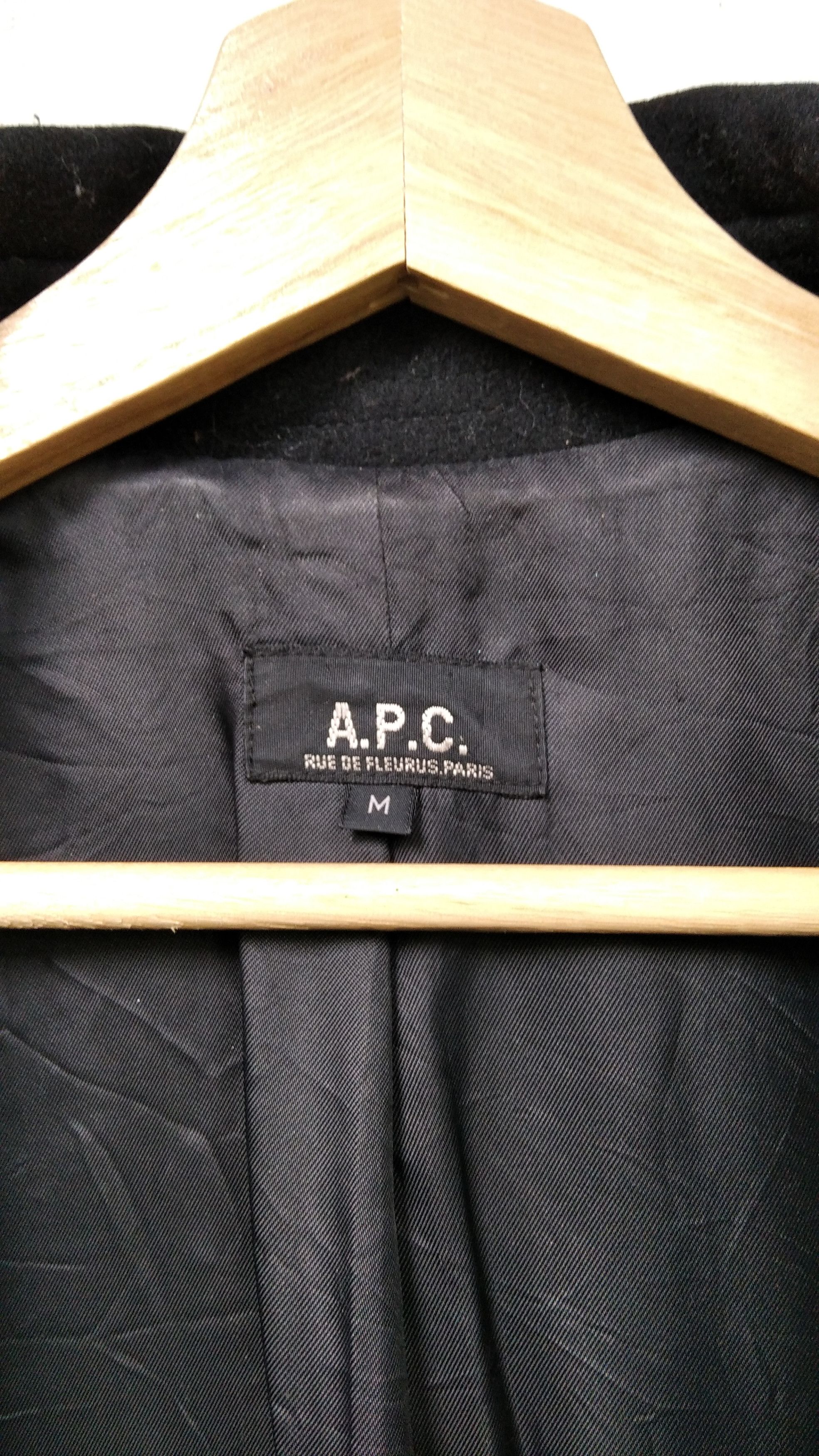 A.P.C. × Designer × Vintage Vintage A.P.C Made in France Laine Wool Trench Jacket Size US M / EU 48-50 / 2 - 4 Thumbnail