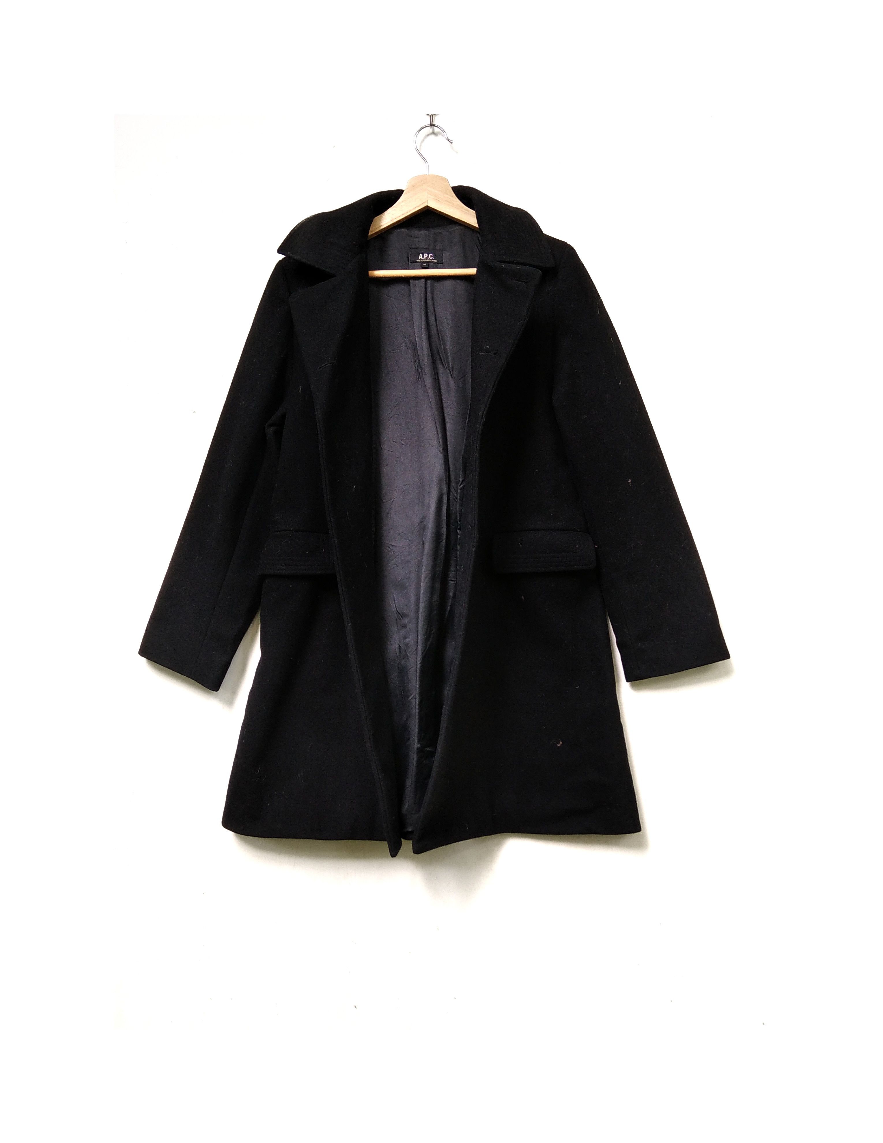 A.P.C. × Designer × Vintage Vintage A.P.C Made in France Laine Wool Trench Jacket Size US M / EU 48-50 / 2 - 2 Thumbnail