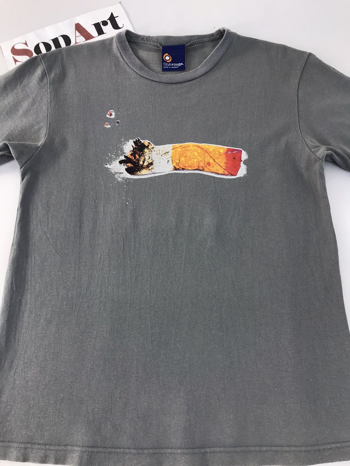 Vintage Vintage Stylorouge Made In England Picture a cigarette Tee Size US S / EU 44-46 / 1 - 3 Thumbnail
