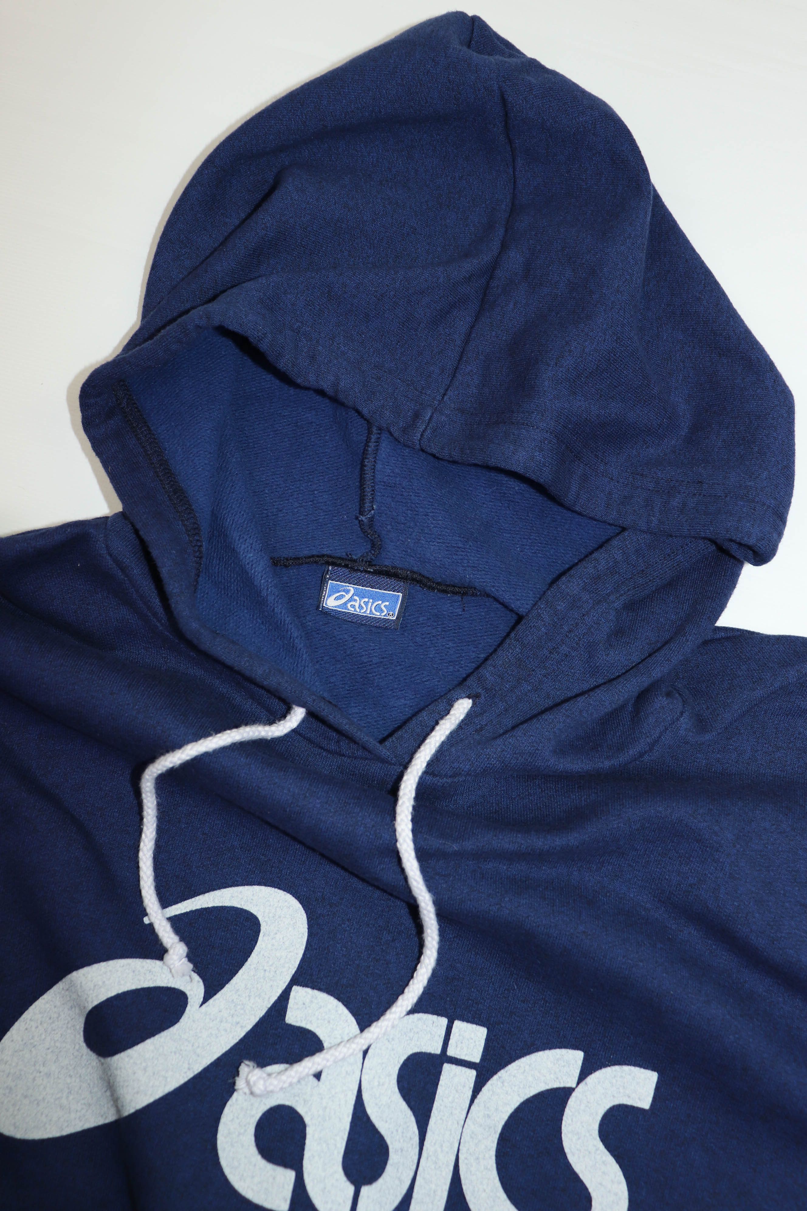 Asics Asics Vintage 90s 00s Graphics Big Logo Baggy Navy Hoodie Size US XL / EU 56 / 4 - 6 Thumbnail