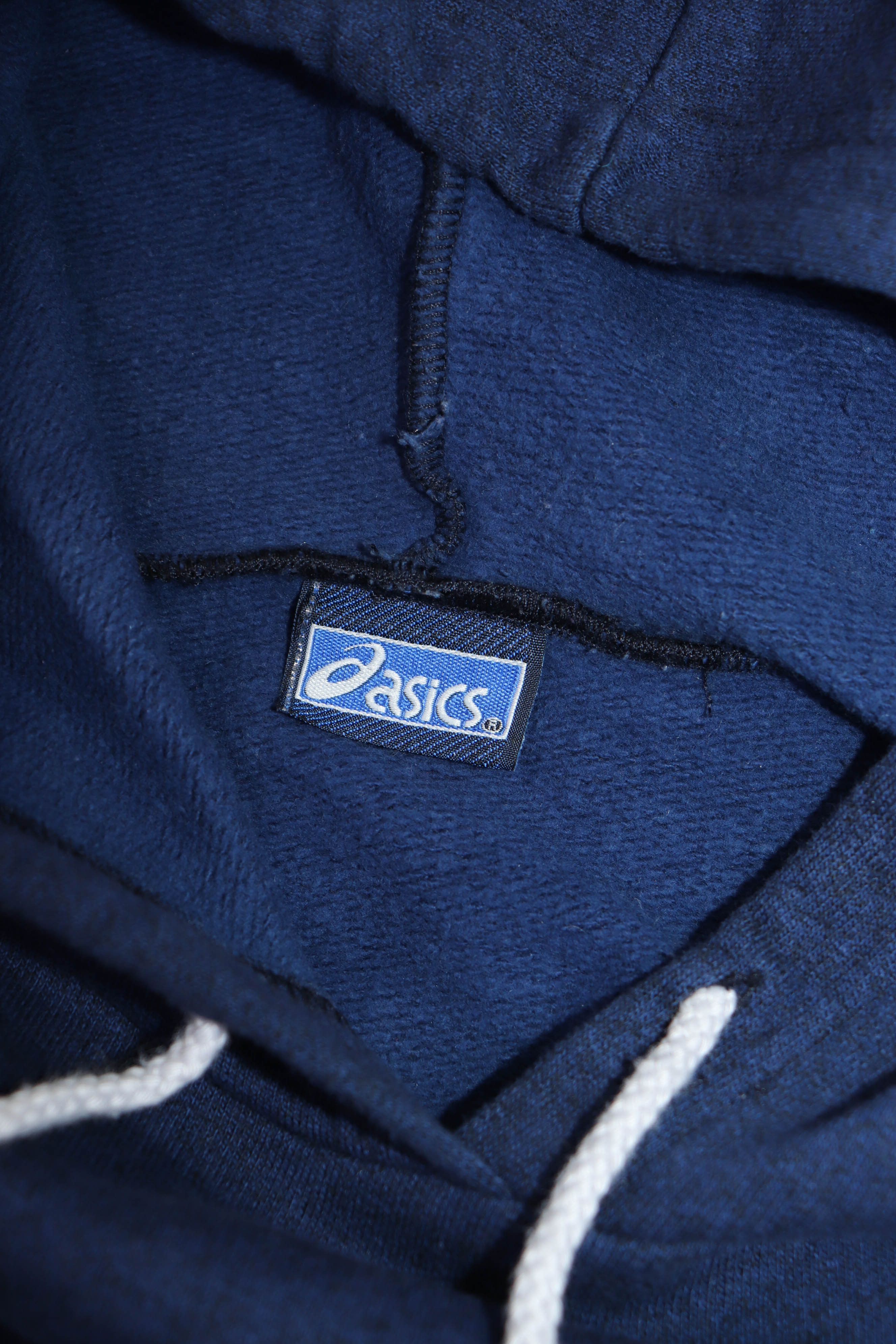 Asics Asics Vintage 90s 00s Graphics Big Logo Baggy Navy Hoodie Size US XL / EU 56 / 4 - 8 Thumbnail