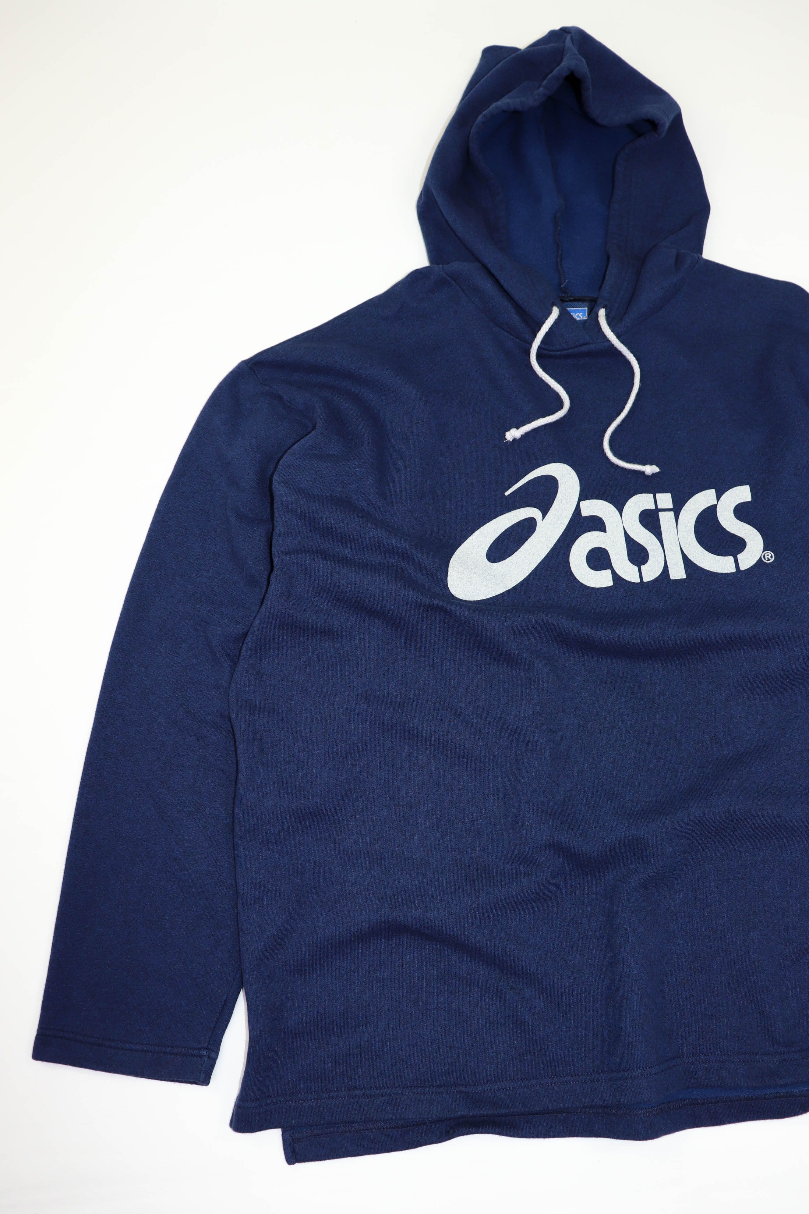 Asics Asics Vintage 90s 00s Graphics Big Logo Baggy Navy Hoodie Size US XL / EU 56 / 4 - 4 Thumbnail