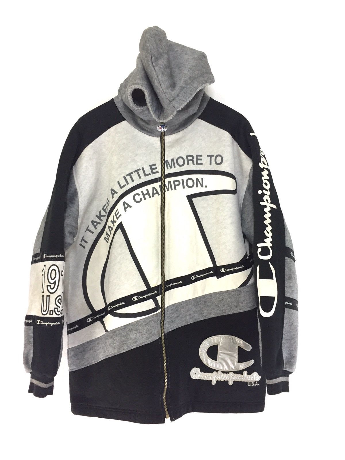 Champion Champion sweater winter with hooded fleece inside big logo Size US L / EU 52-54 / 3 - 1 Thumbnail