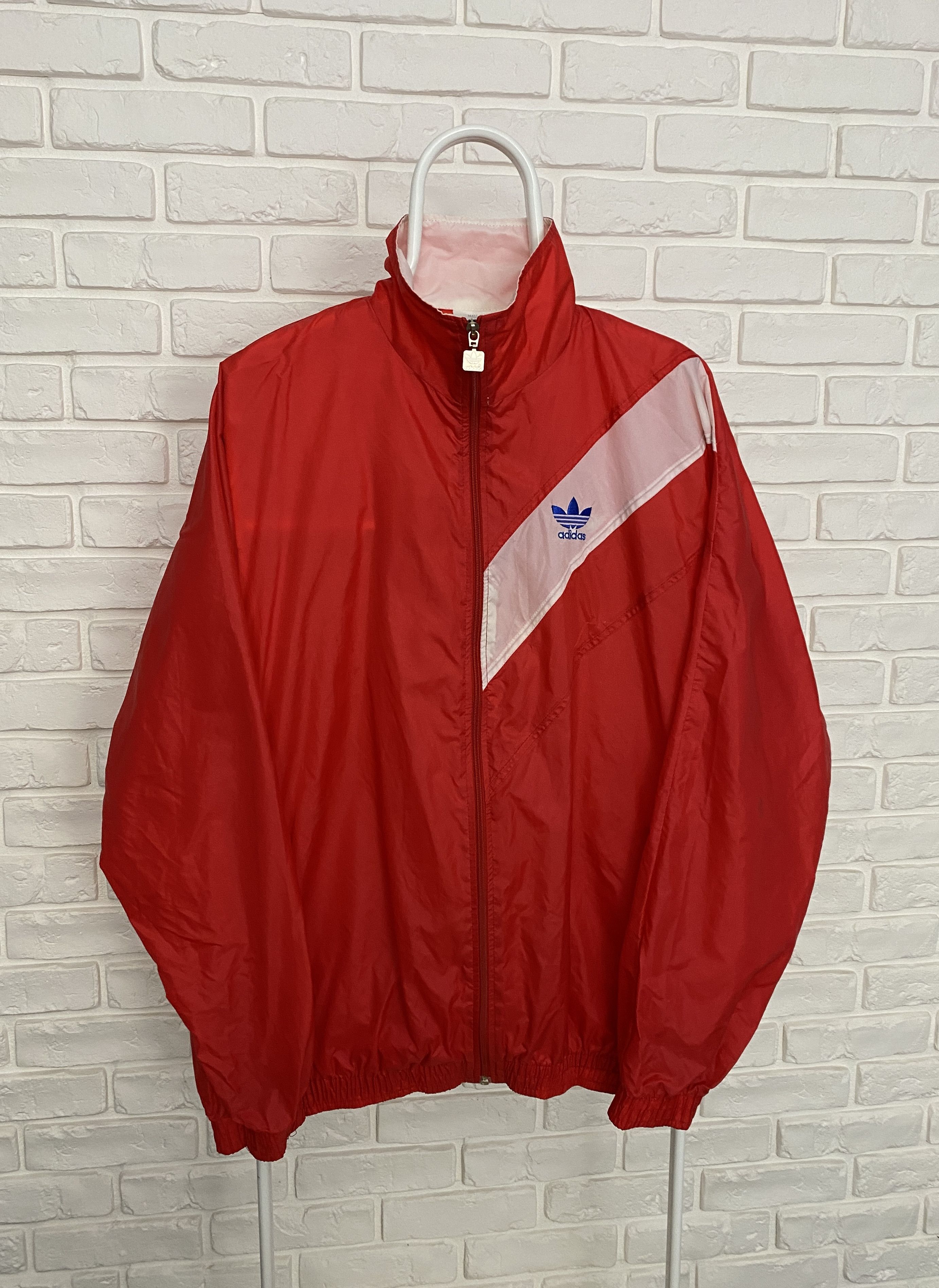 Adidas × Vintage 90s Adidas Nylon Jacket Red Windbreaker