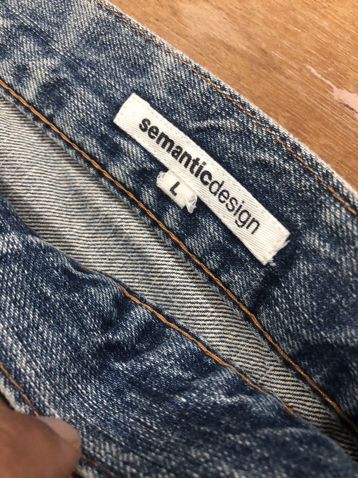 Japanese Brand Semantic Design distressed painting denim Size US 34 / EU 50 - 9 Thumbnail