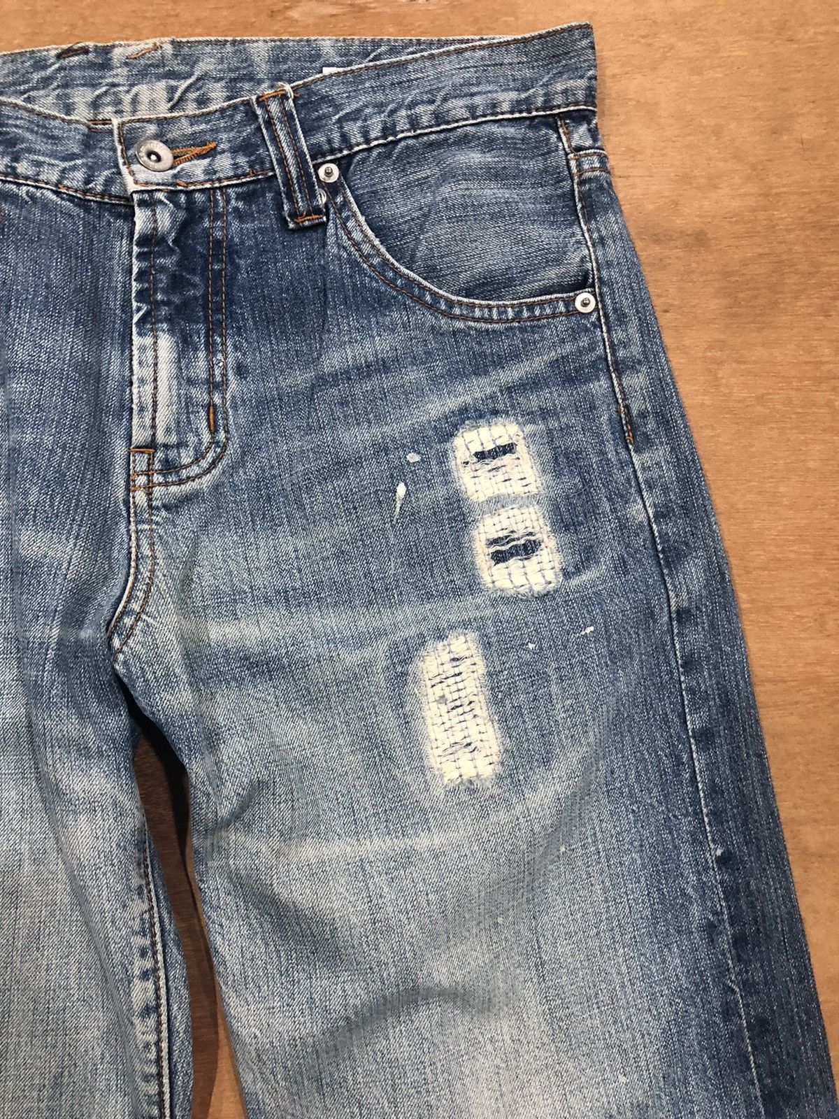 Japanese Brand Semantic Design distressed painting denim Size US 34 / EU 50 - 3 Thumbnail