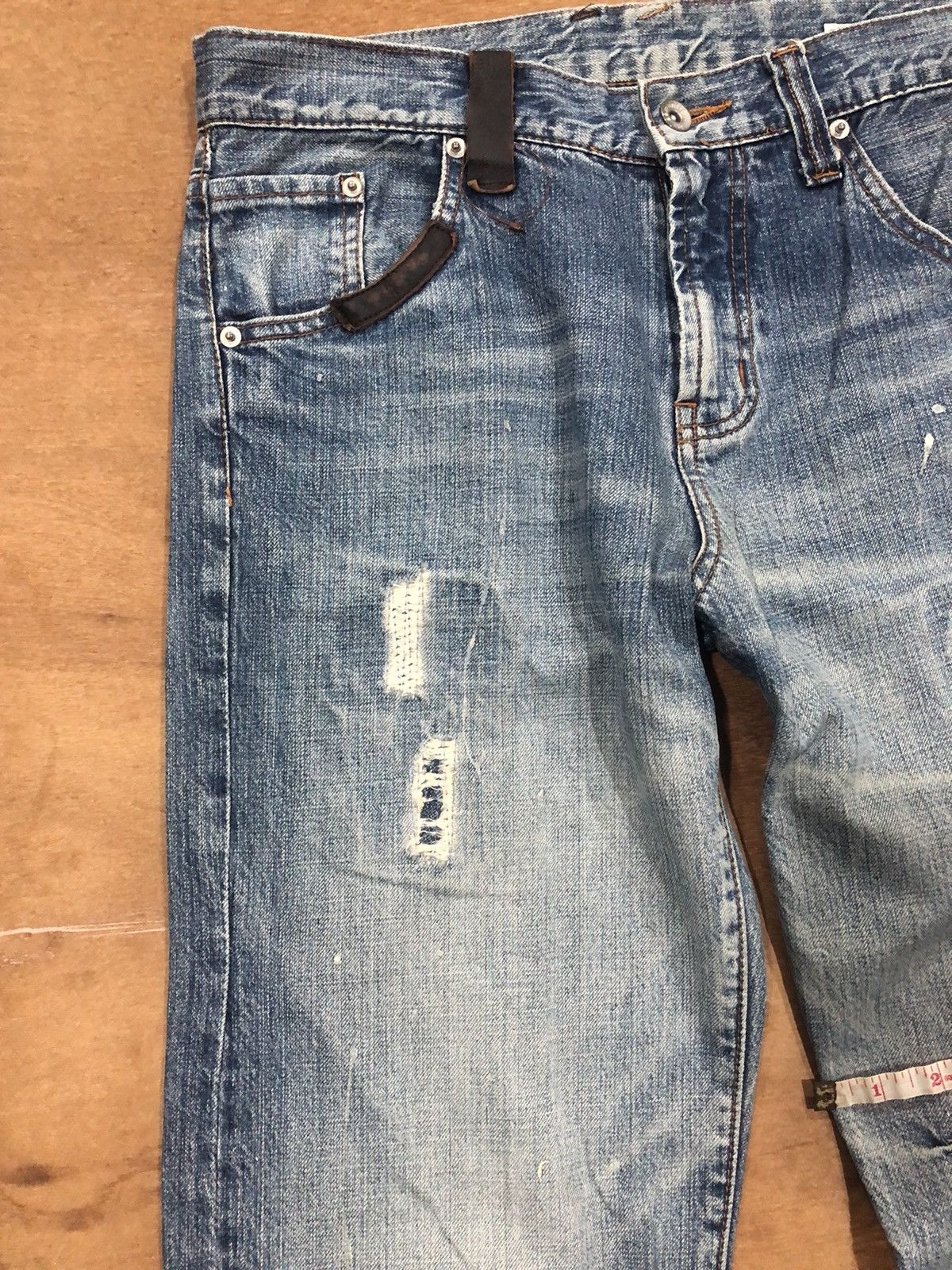 Japanese Brand Semantic Design distressed painting denim Size US 34 / EU 50 - 2 Thumbnail