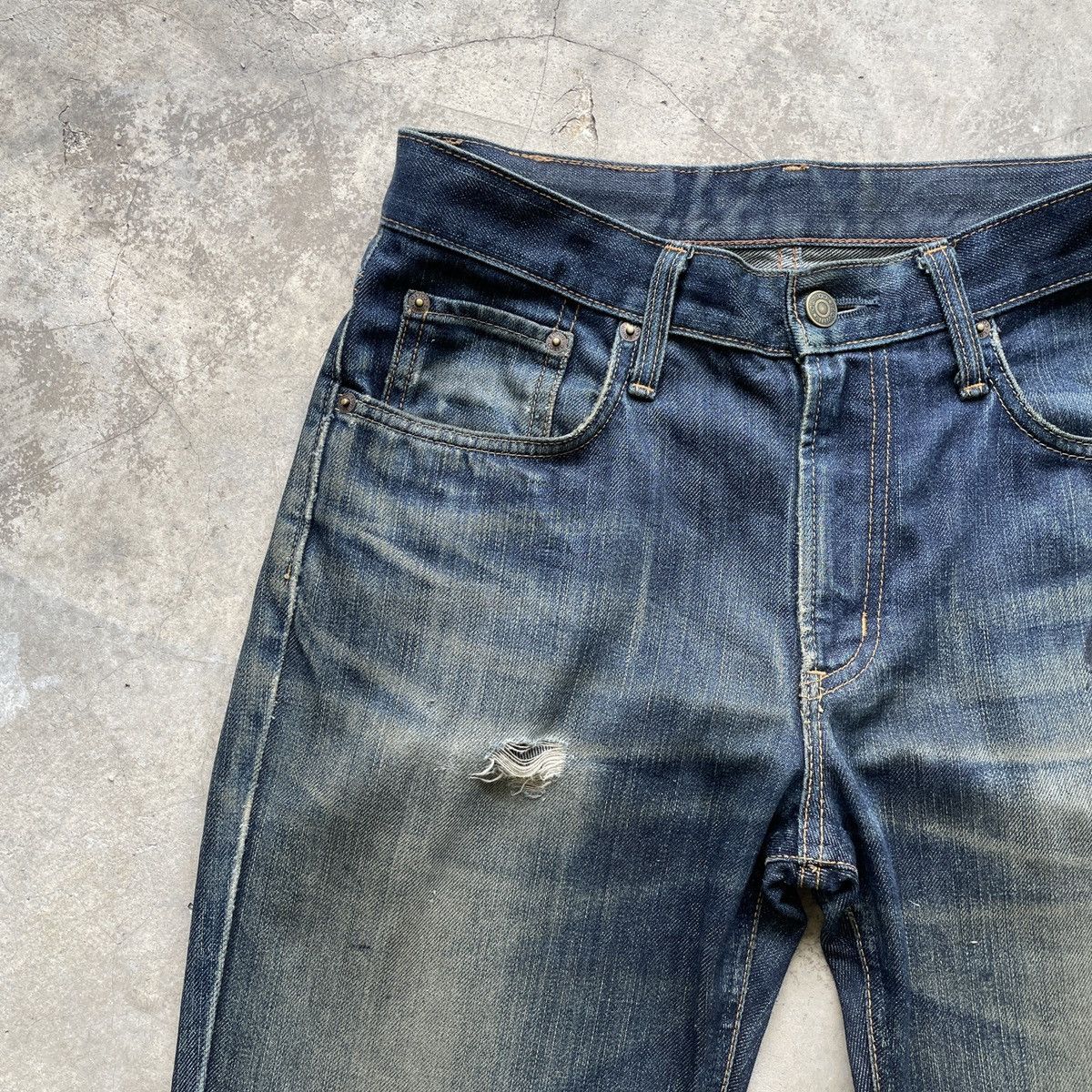Japanese Brand Vintage Japanese Jeans 29x29 Vintage Japanese Denim Pants Size US 29 - 3 Thumbnail