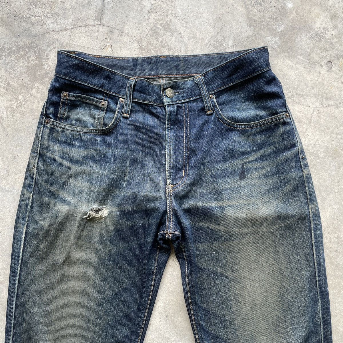 Japanese Brand Vintage Japanese Jeans 29x29 Vintage Japanese Denim Pants Size US 29 - 2 Thumbnail
