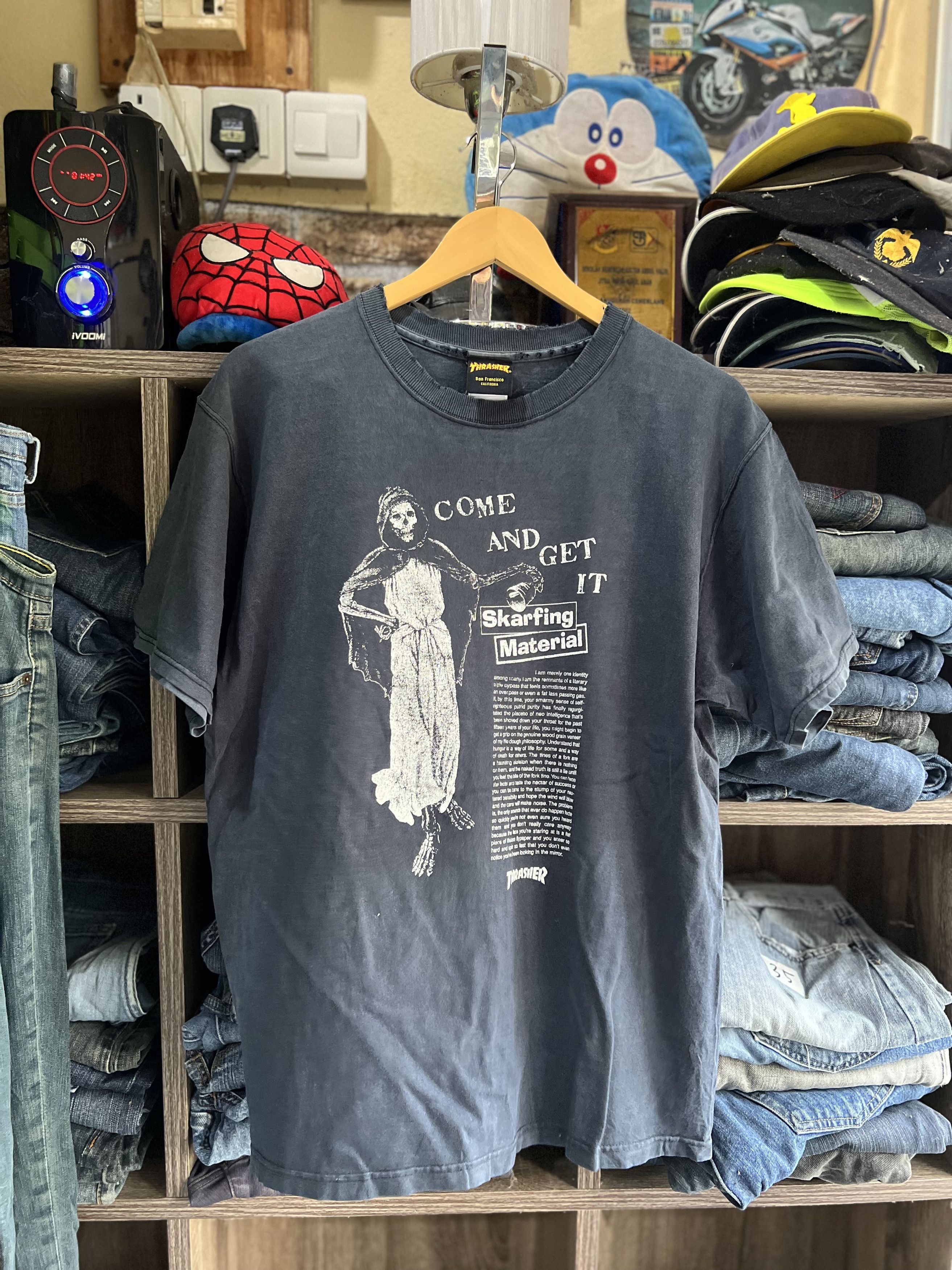 Thrasher 🔥Distressed Vintage Thrasher Skarfing Material Tees Size US M / EU 48-50 / 2 - 11 Thumbnail