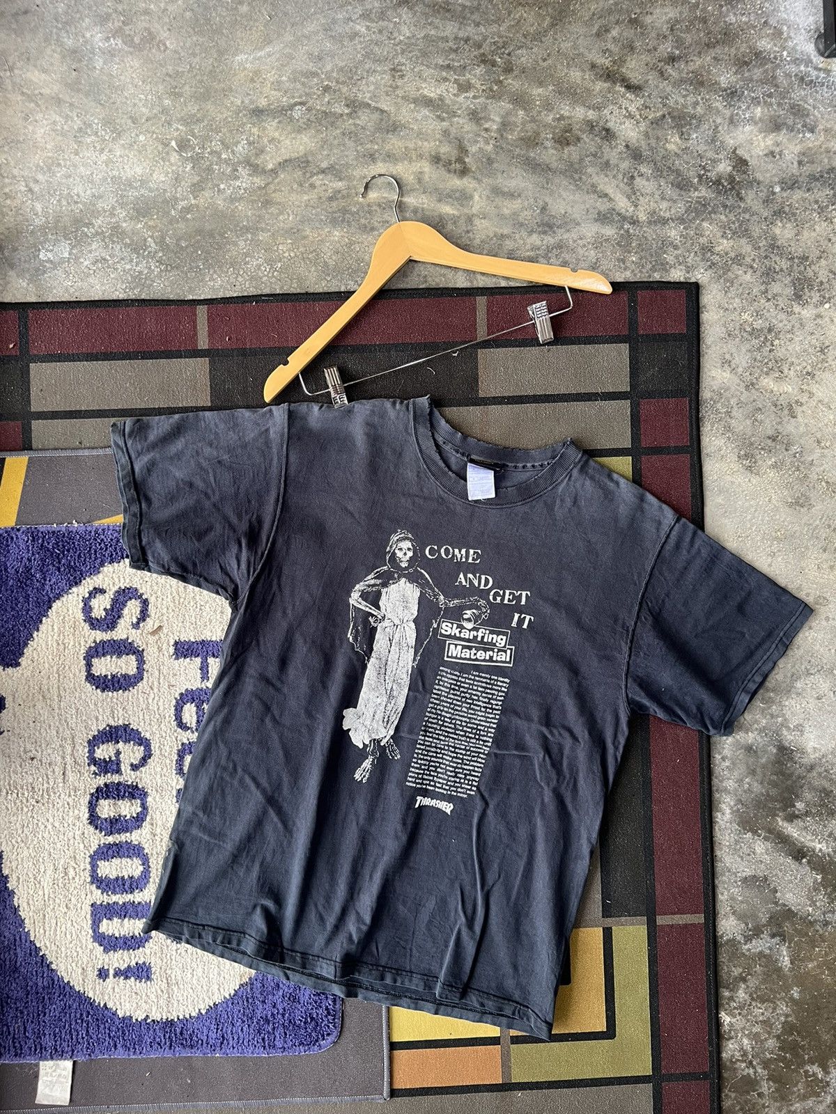Thrasher 🔥Distressed Vintage Thrasher Skarfing Material Tees Size US M / EU 48-50 / 2 - 1 Thumbnail