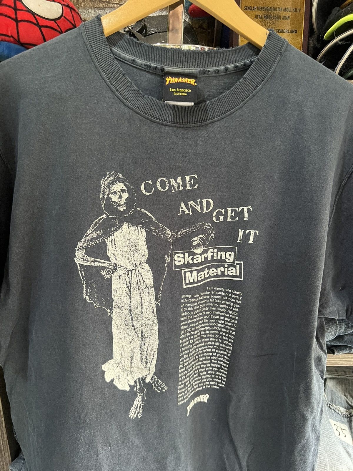Thrasher 🔥Distressed Vintage Thrasher Skarfing Material Tees Size US M / EU 48-50 / 2 - 5 Thumbnail