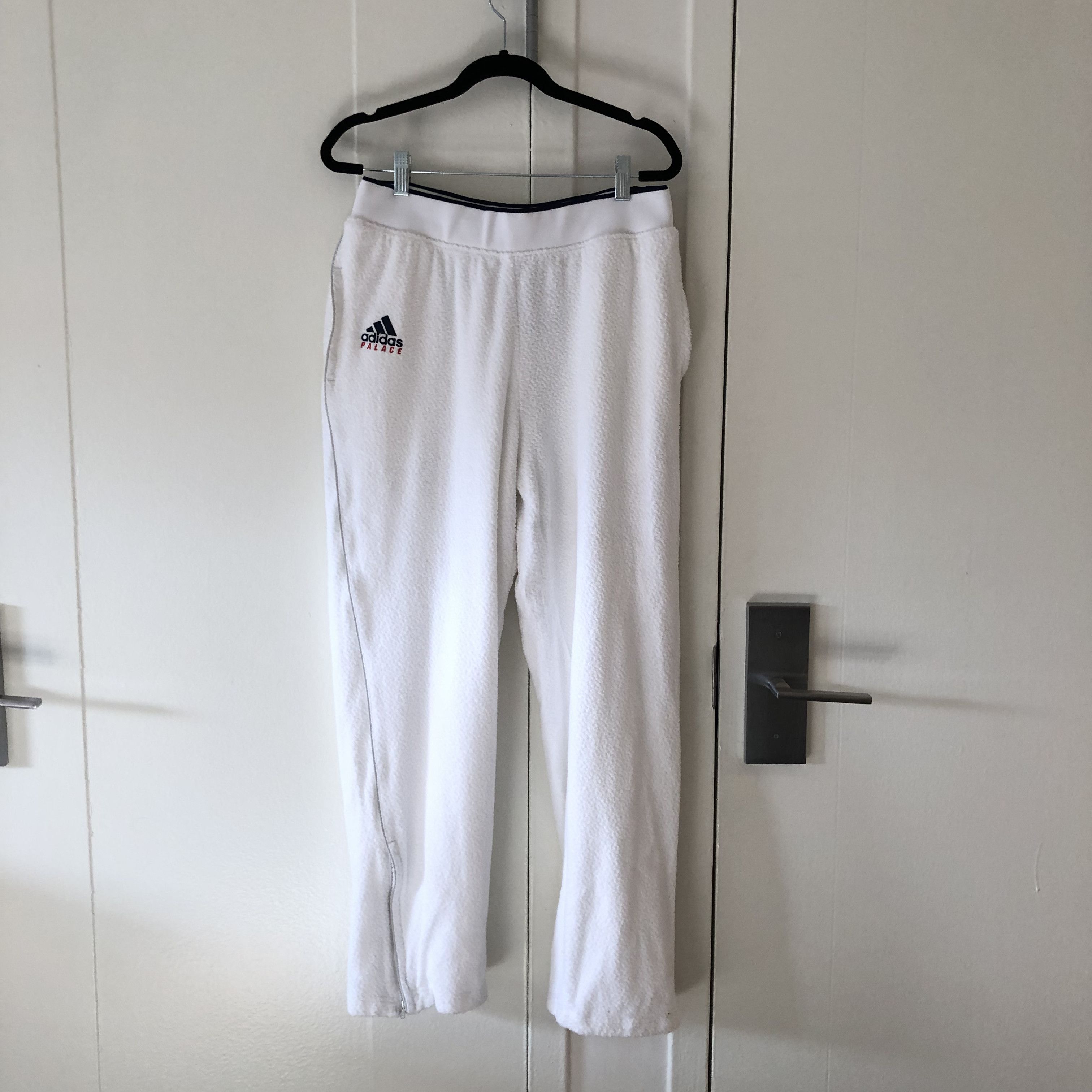 image of Adidas On Court Tennis Towel Pants in White, Men's (Size 32)