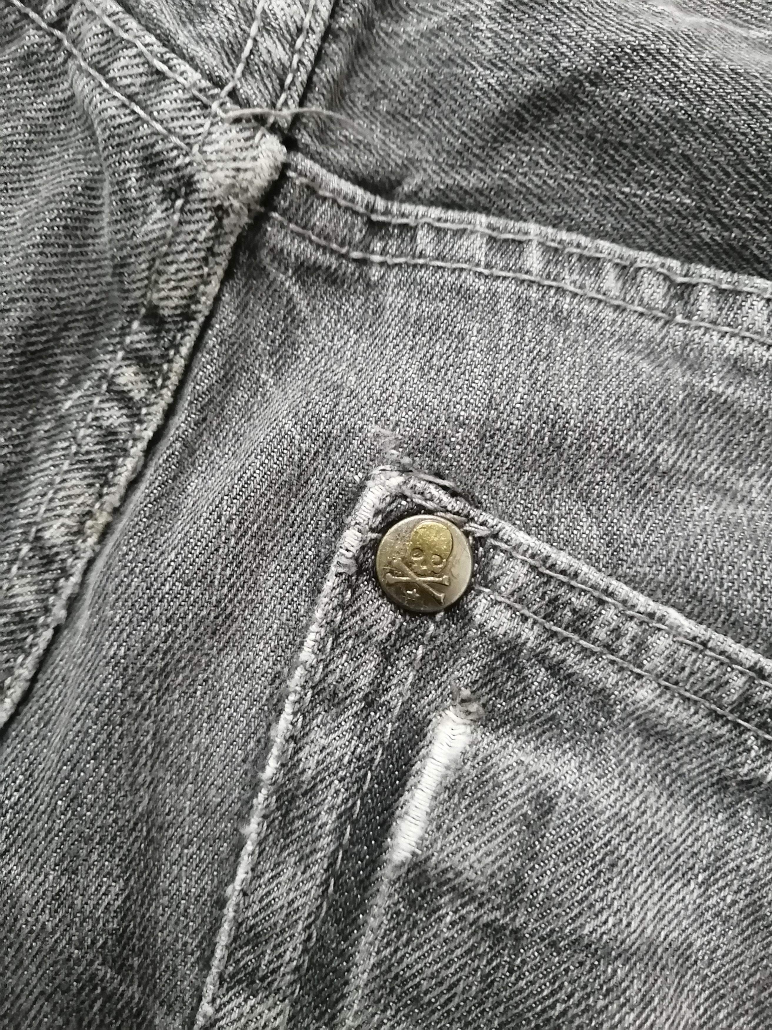 Japanese Brand Wild Life Skullbones Distressed Jeans Size US 34 / EU 50 - 3 Thumbnail