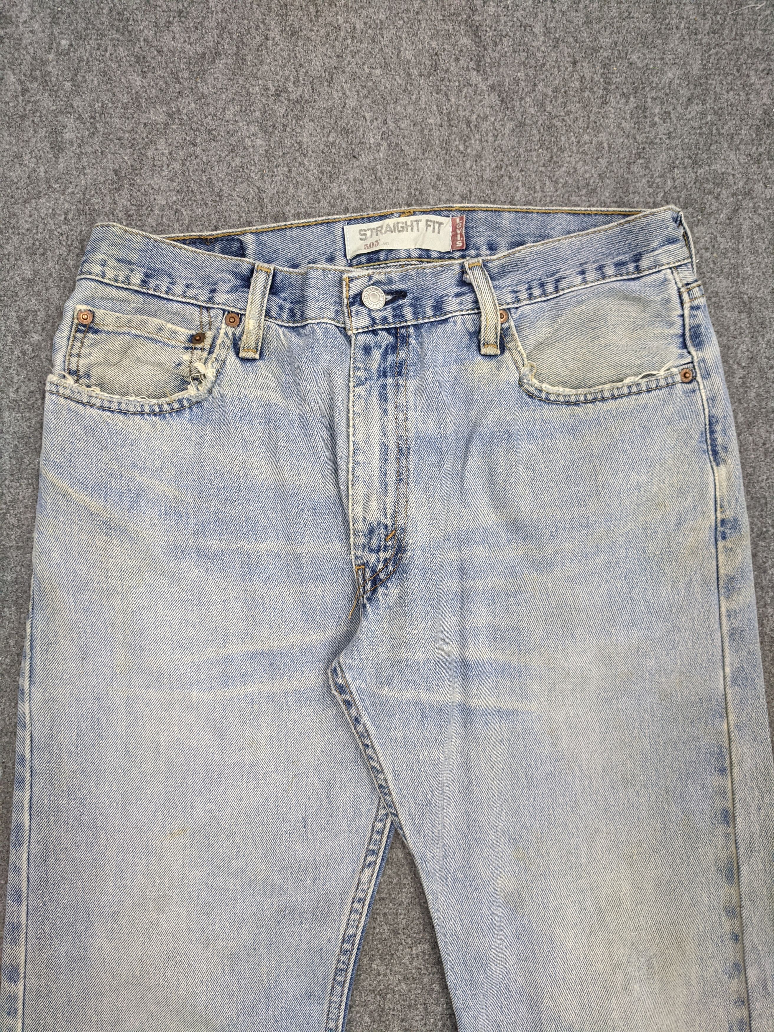 Levi's Vintage Levis 505 Light Wash Jeans DP0731 Size US 34 / EU 50 - 2 Thumbnail