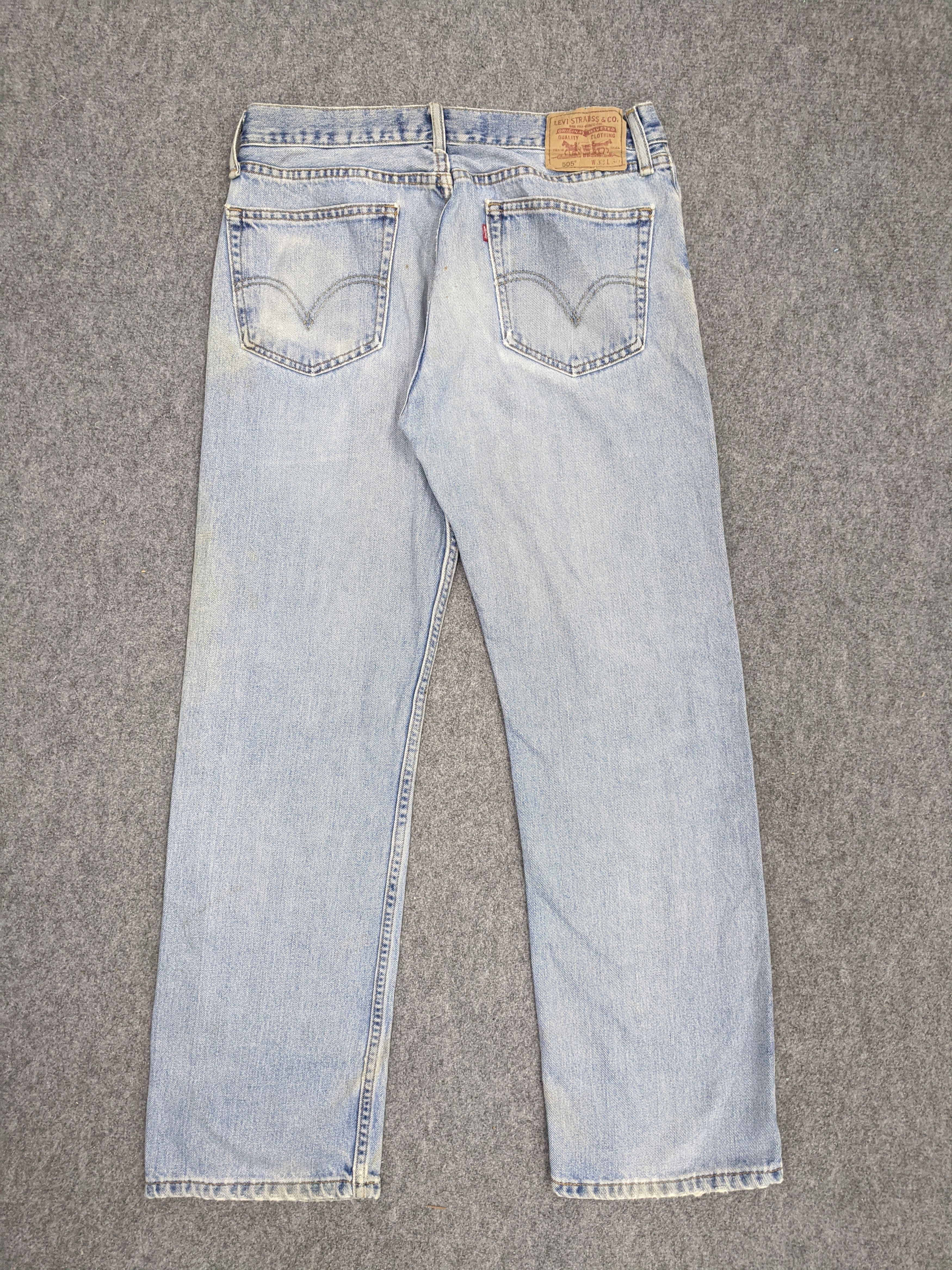 Levi's Vintage Levis 505 Light Wash Jeans DP0731 Size US 34 / EU 50 - 3 Thumbnail