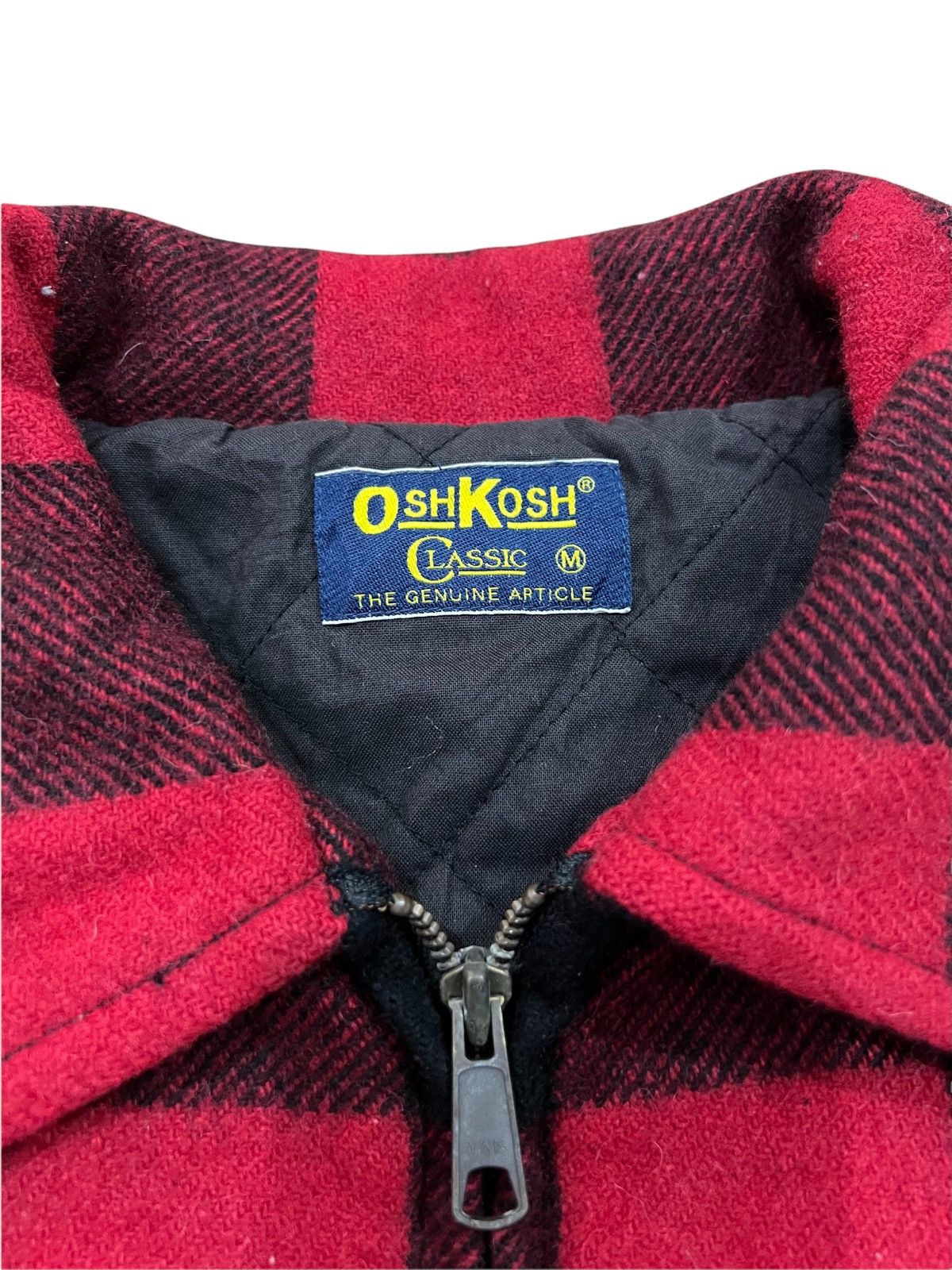 Oshkosh × Vintage Vintage OshKosh Classic Red Wool Zipper Work Jacket Size US M / EU 48-50 / 2 - 9 Thumbnail