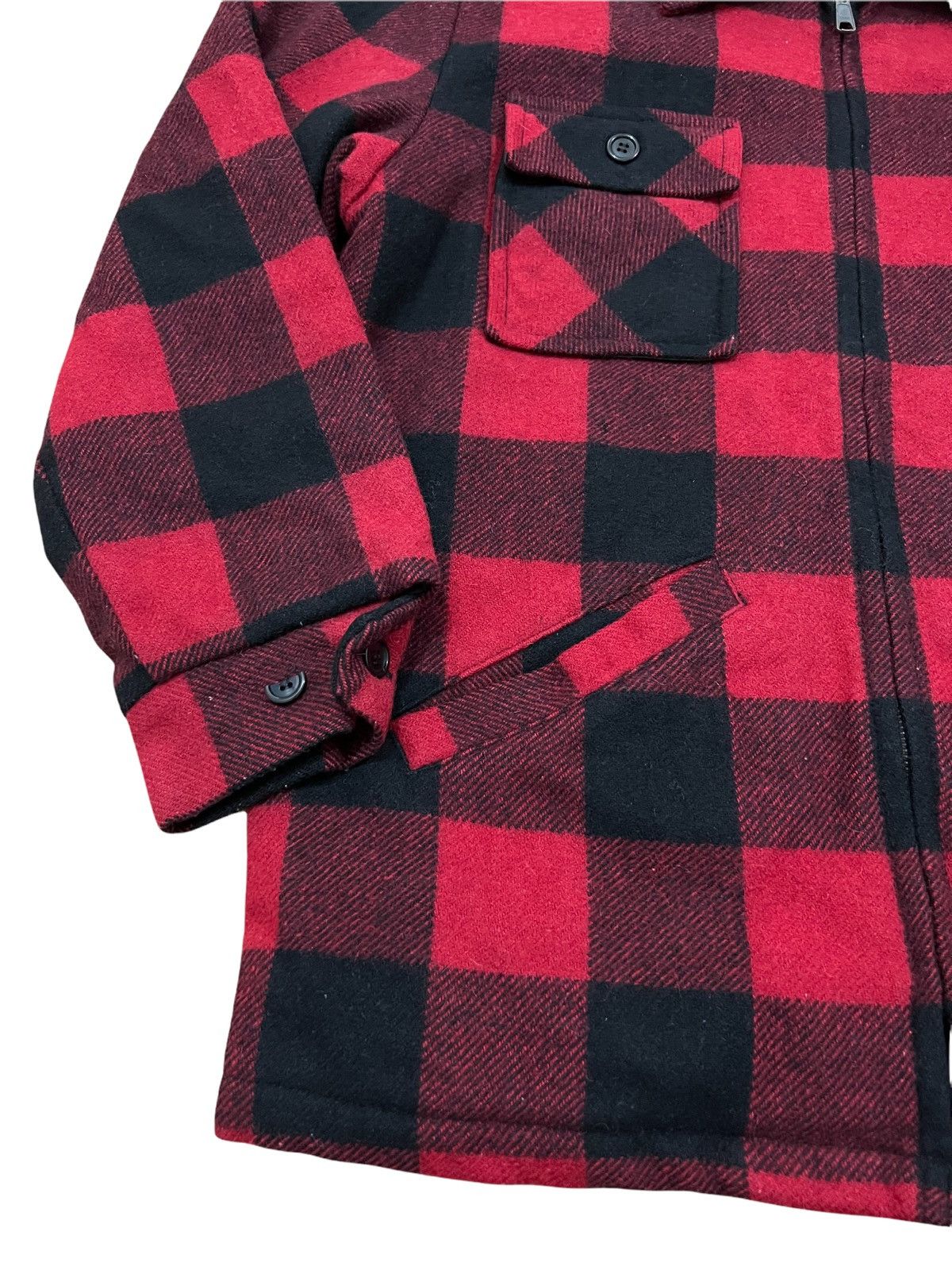 Oshkosh × Vintage Vintage OshKosh Classic Red Wool Zipper Work Jacket Size US M / EU 48-50 / 2 - 5 Thumbnail