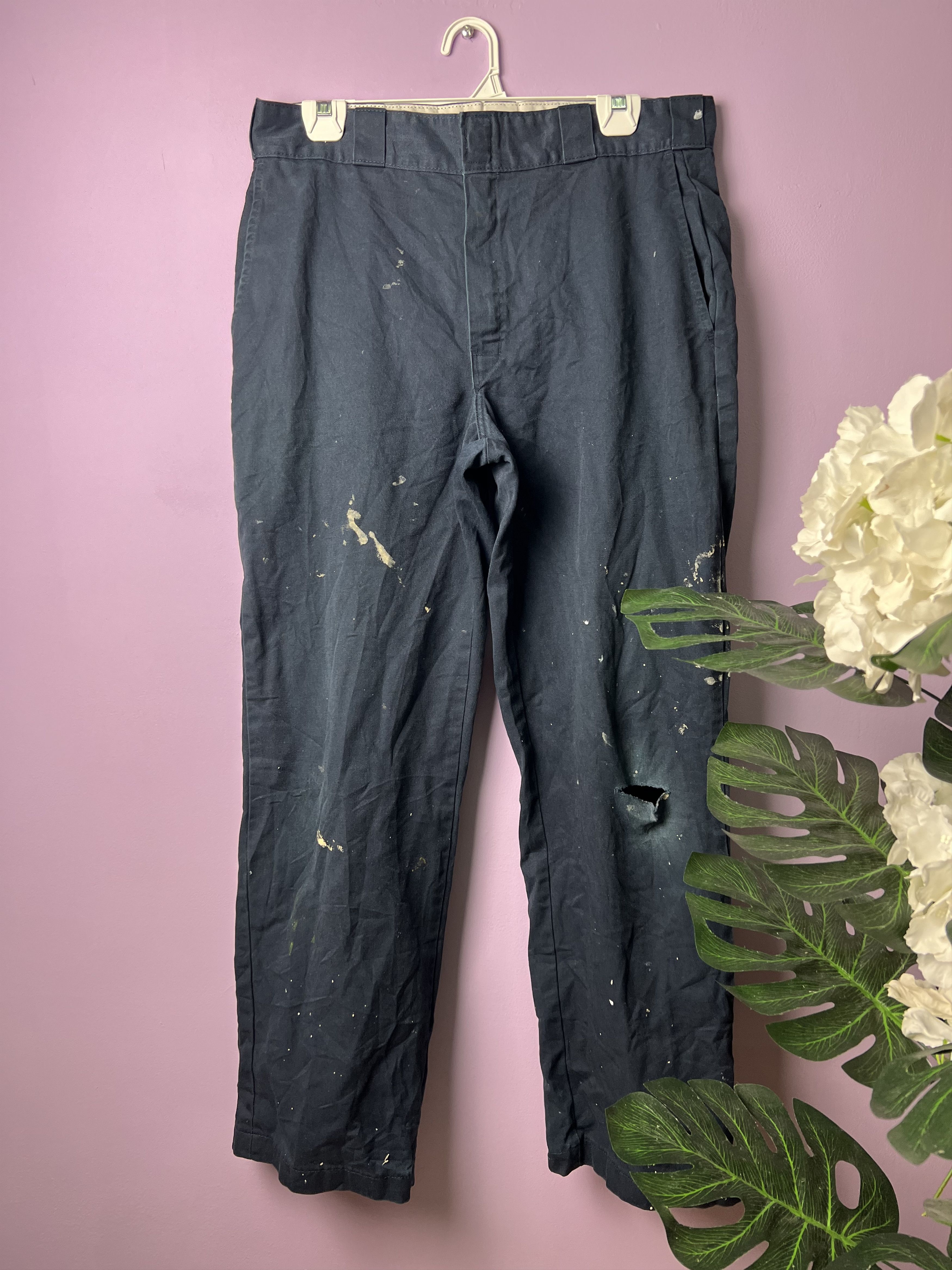 🔥Vintage Paint Splatter Dickies Worker Pants