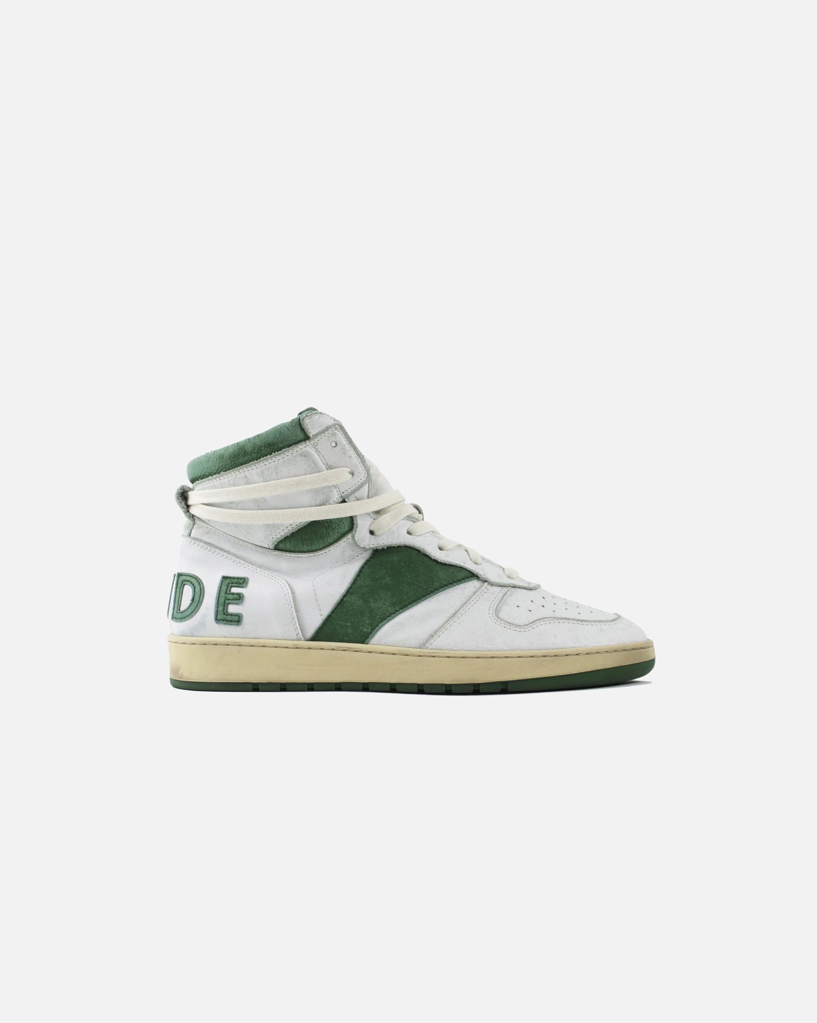 image of Rhude Green Recess Hightop Sneakers, Men's (Size 7)