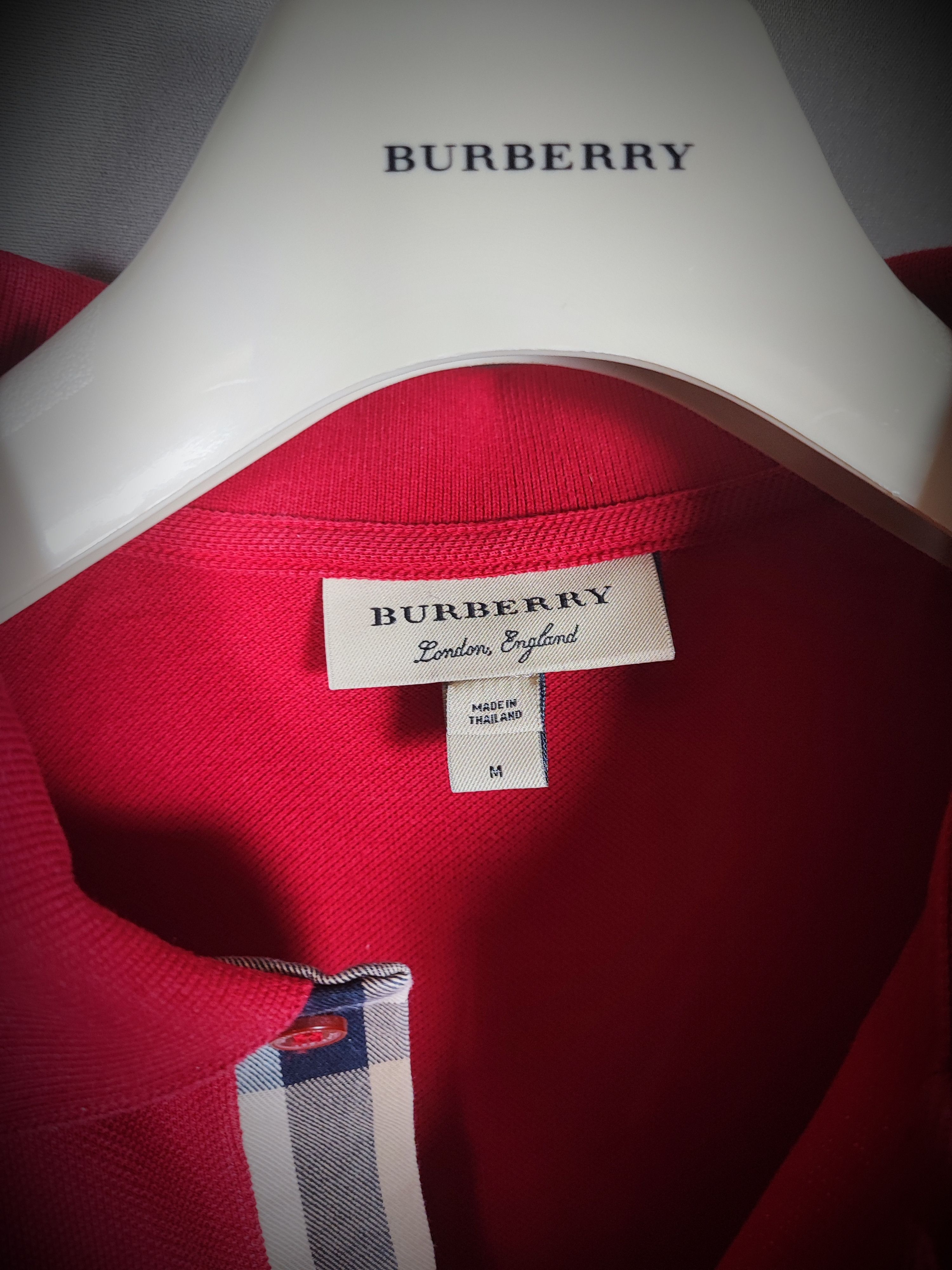 Burberry 🔥Burberry Polo Red🔥 Size US M / EU 48-50 / 2 - 3 Thumbnail