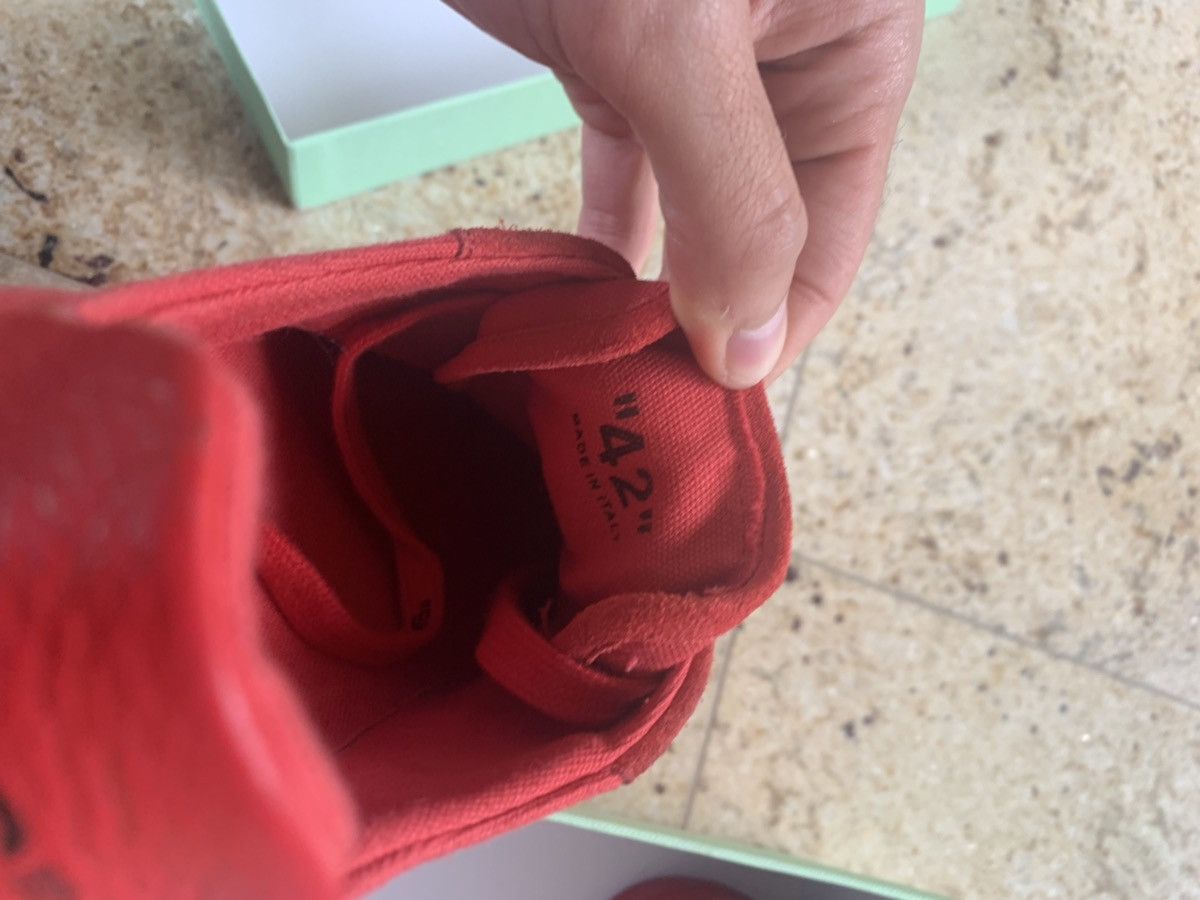 Off-White o1rshd1 2.0 Low Top Red Sneakers Size US 9 / EU 42 - 4 Thumbnail
