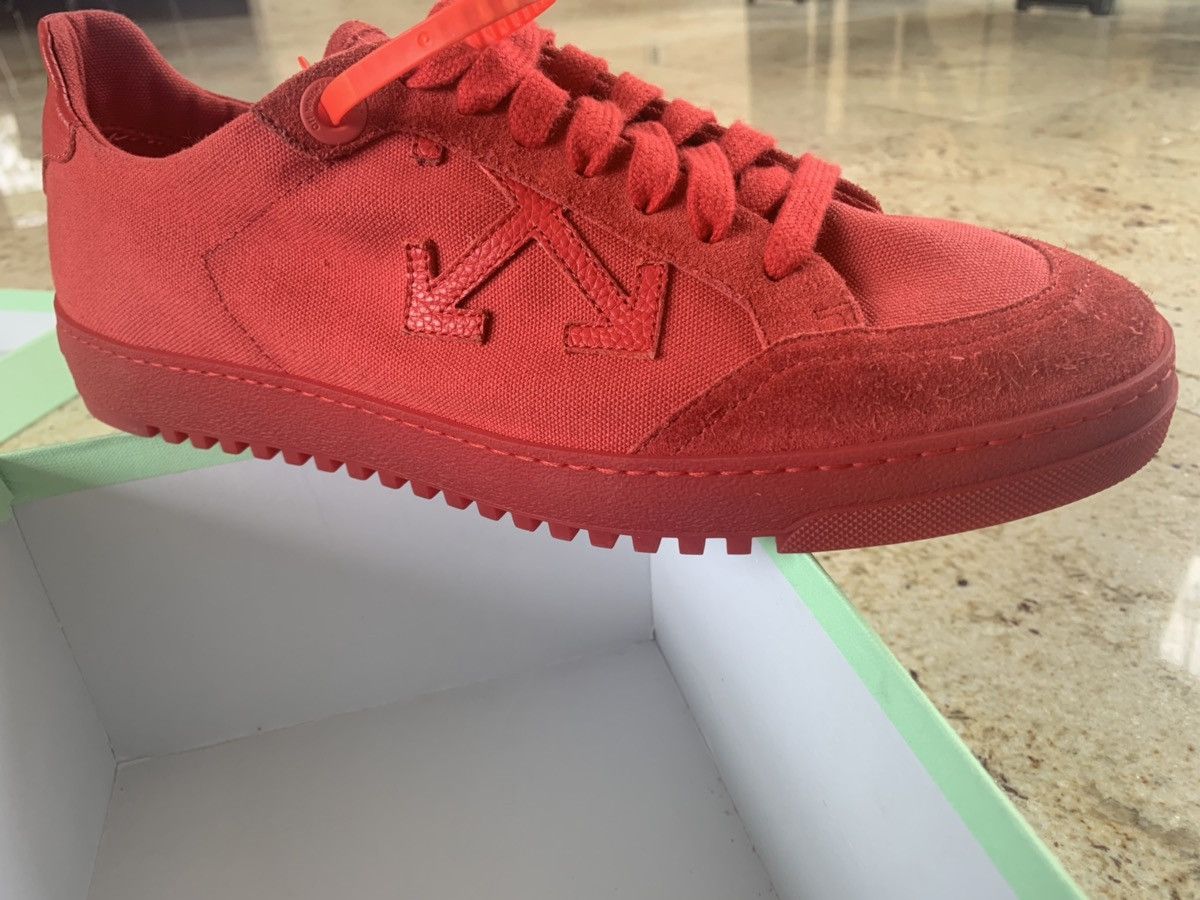 Off-White o1rshd1 2.0 Low Top Red Sneakers Size US 9 / EU 42 - 15 Thumbnail