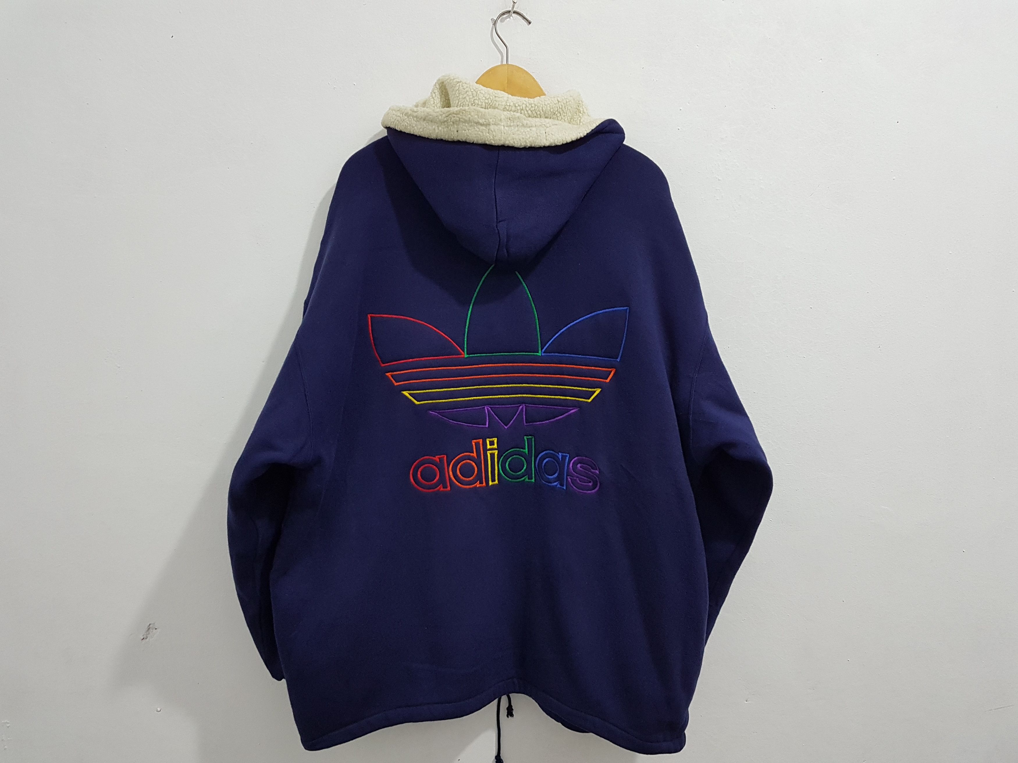 Adidas Vintage adidas spell out big logo hoodie Size US L / EU 52-54 / 3 - 15 Thumbnail