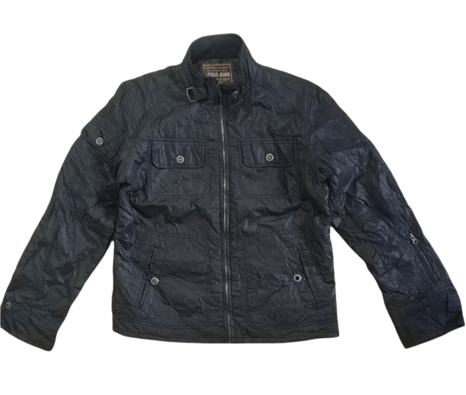 Japanese Brand 🔥Black Litmus Jeans Biker Jacket Size US S / EU 44-46 / 1 - 2 Thumbnail