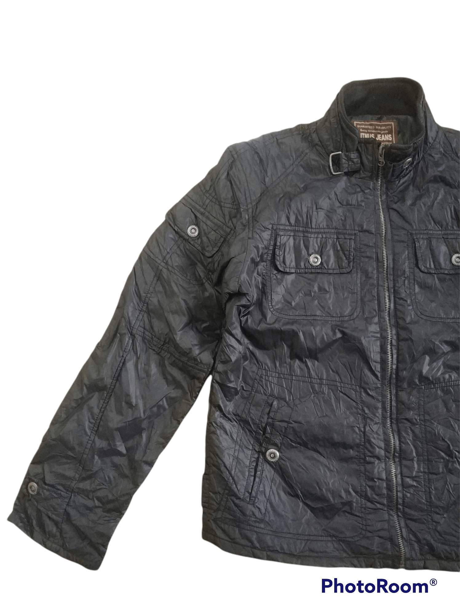 Japanese Brand 🔥Black Litmus Jeans Biker Jacket Size US S / EU 44-46 / 1 - 4 Thumbnail