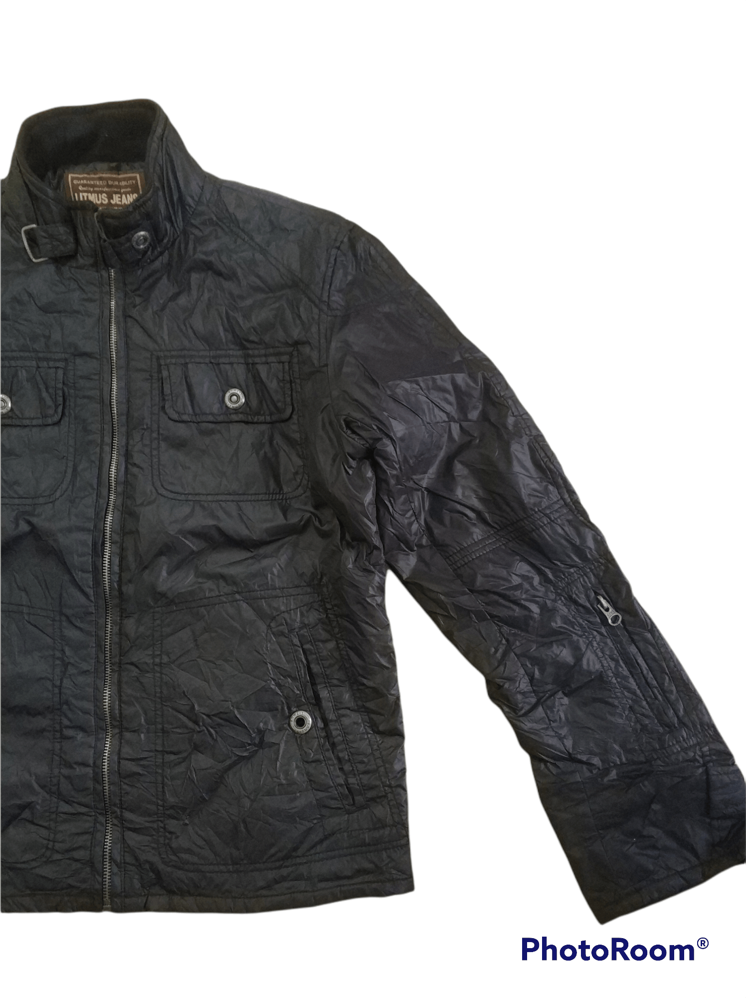 Japanese Brand 🔥Black Litmus Jeans Biker Jacket Size US S / EU 44-46 / 1 - 3 Thumbnail