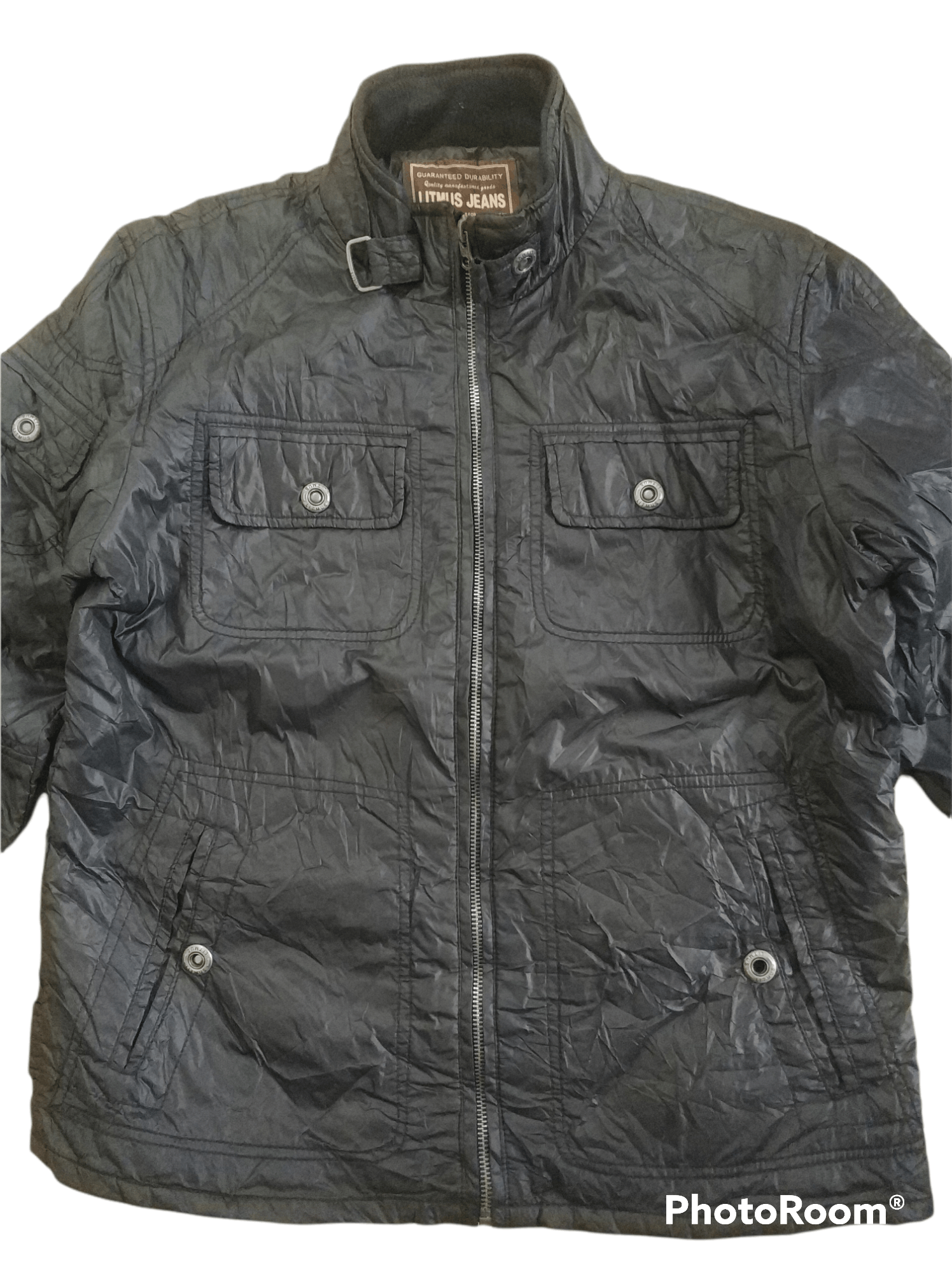 Japanese Brand 🔥Black Litmus Jeans Biker Jacket Size US S / EU 44-46 / 1 - 7 Thumbnail