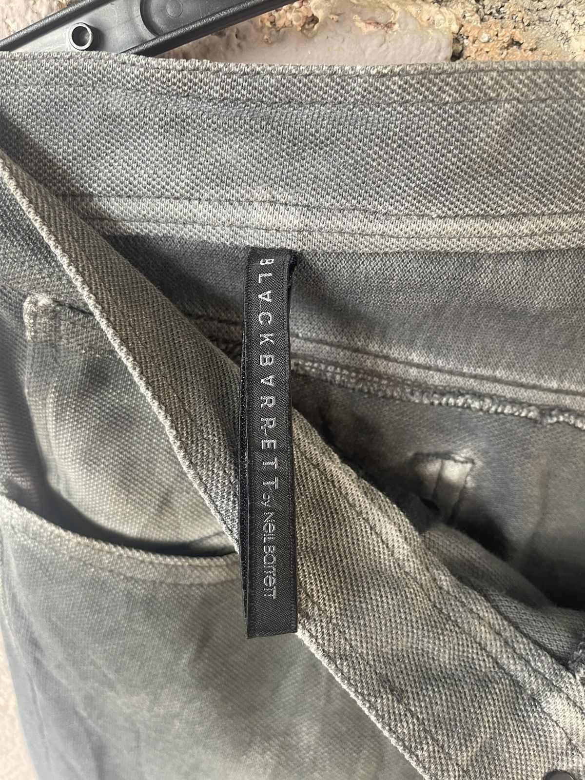 Black Barrett Rare BLACK BARRETT BY Neil Barrett Distressed Denim Jeans Size US 31 - 13 Thumbnail