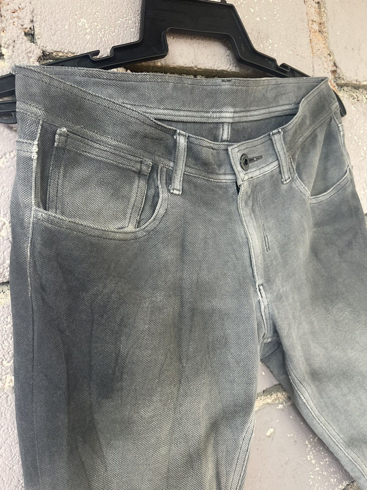 Black Barrett Rare BLACK BARRETT BY Neil Barrett Distressed Denim Jeans Size US 31 - 10 Thumbnail