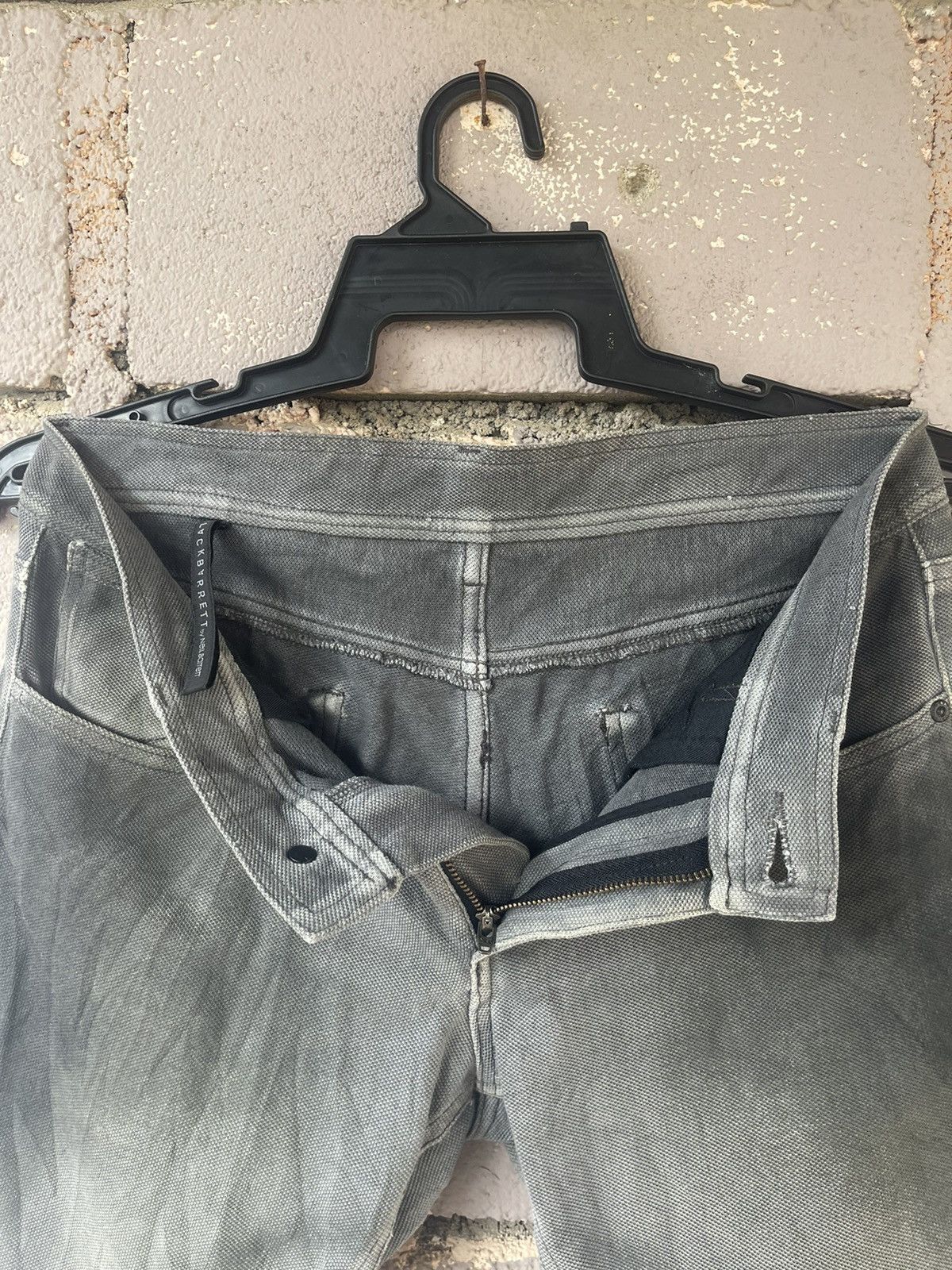 Black Barrett Rare BLACK BARRETT BY Neil Barrett Distressed Denim Jeans Size US 31 - 12 Thumbnail