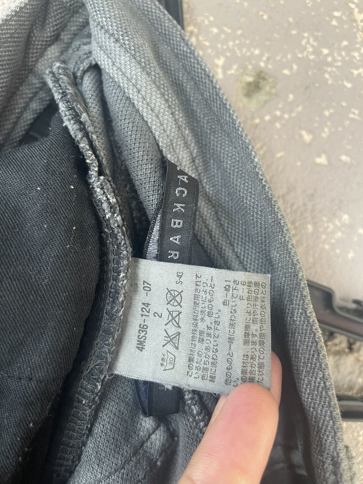 Black Barrett Rare BLACK BARRETT BY Neil Barrett Distressed Denim Jeans Size US 31 - 14 Thumbnail