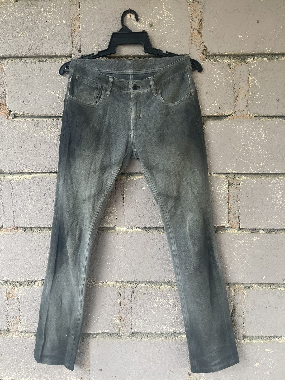 Black Barrett Rare BLACK BARRETT BY Neil Barrett Distressed Denim Jeans Size US 31 - 7 Thumbnail