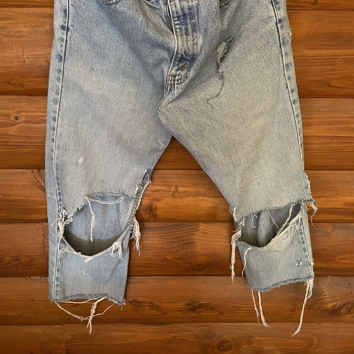 Levi's Vintage 00’s Levi’s 505 Distressed Breeches Size US 29 - 3 Thumbnail