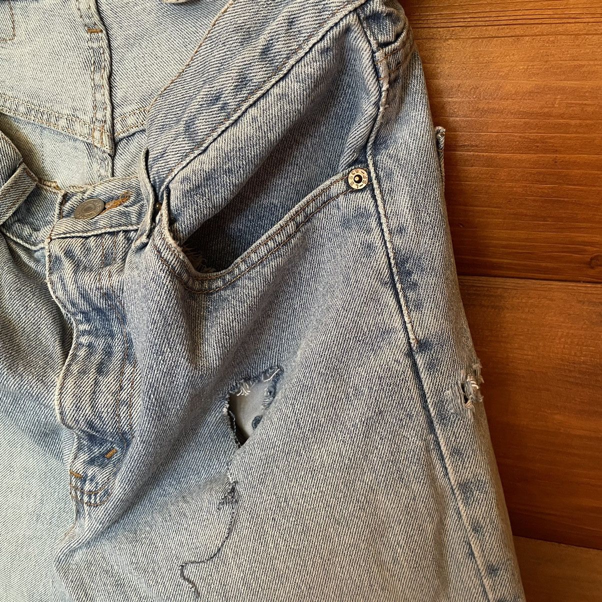 Levi's Vintage 00’s Levi’s 505 Distressed Breeches Size US 29 - 4 Thumbnail