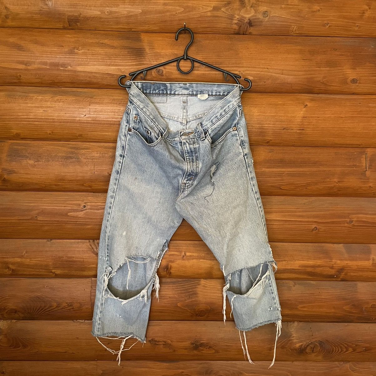 Levi's Vintage 00’s Levi’s 505 Distressed Breeches Size US 29 - 1 Thumbnail