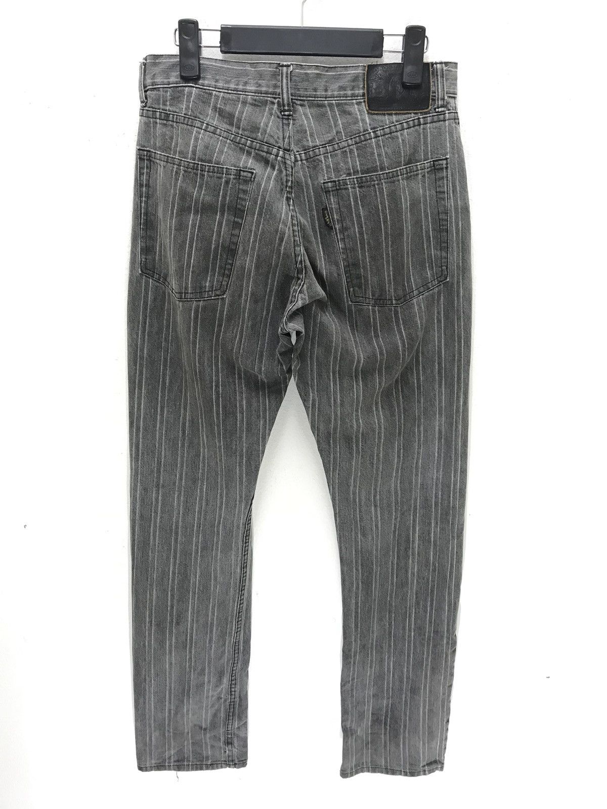 Beams Plus Made in Japan Beams Striped Denim Washed Regular Size US 29 - 5 Thumbnail